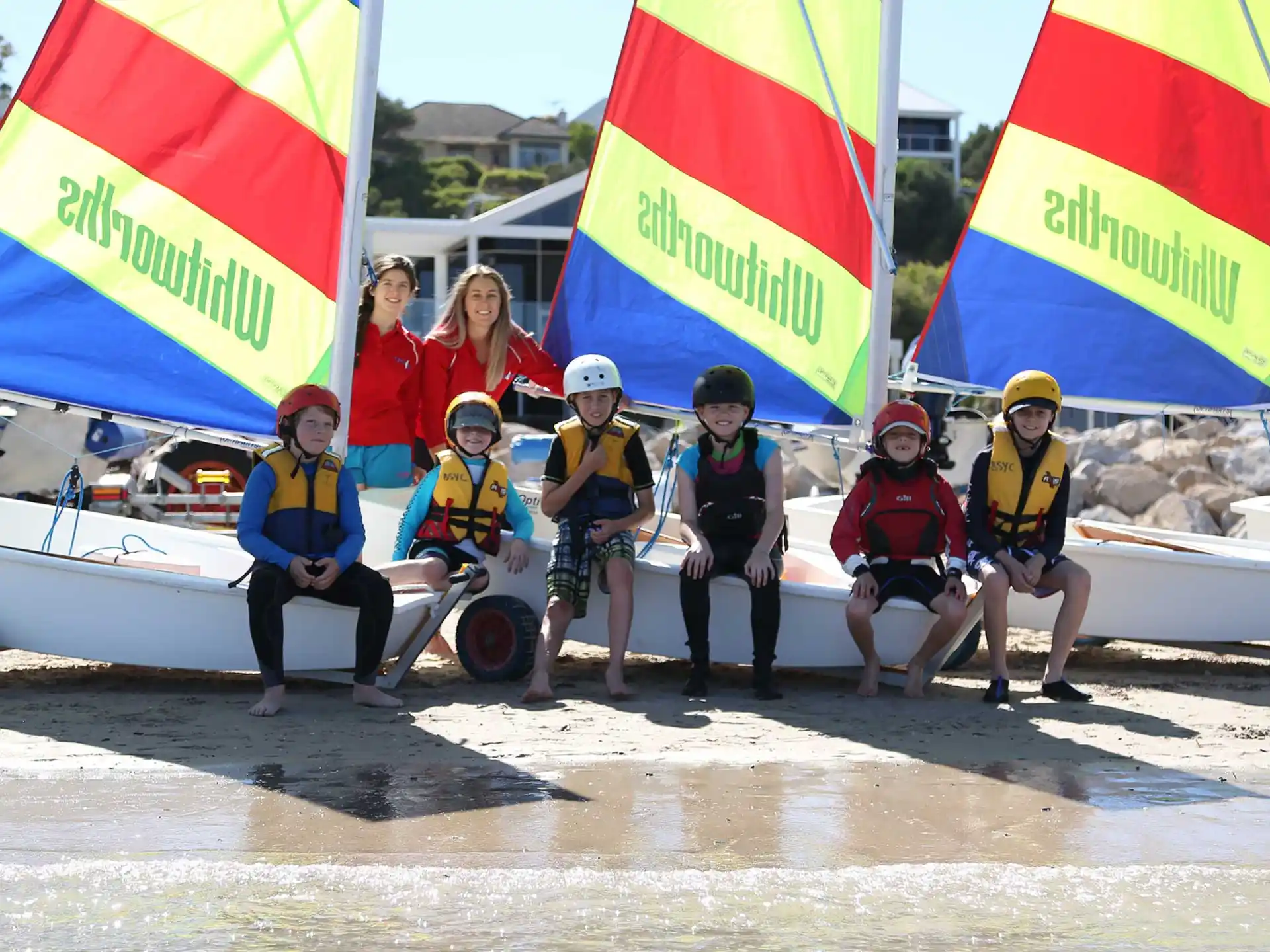 a group of people in a boat