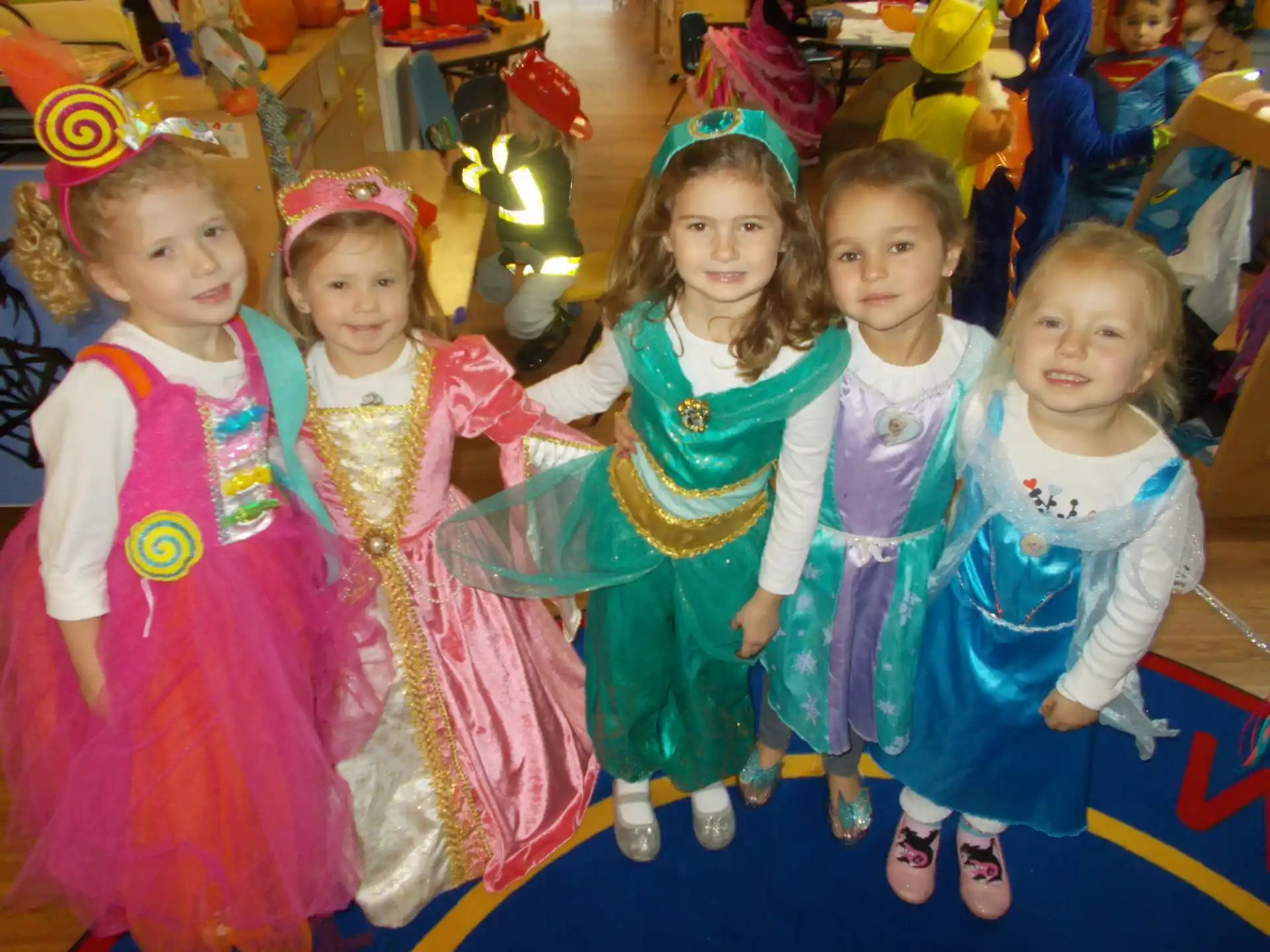a group of girls in clothing