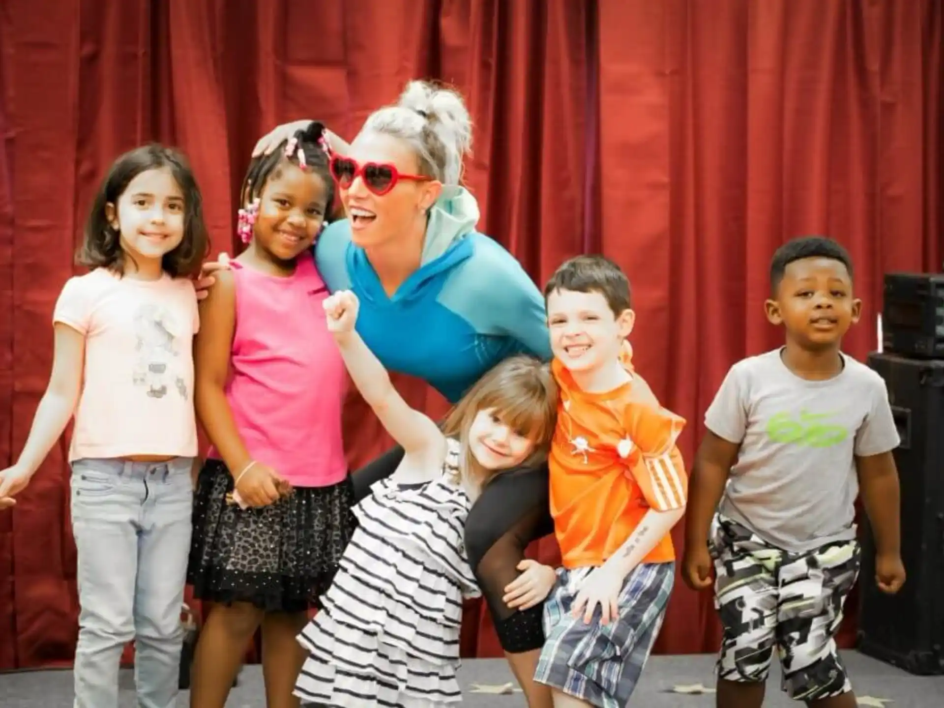 a group of people posing for a photo