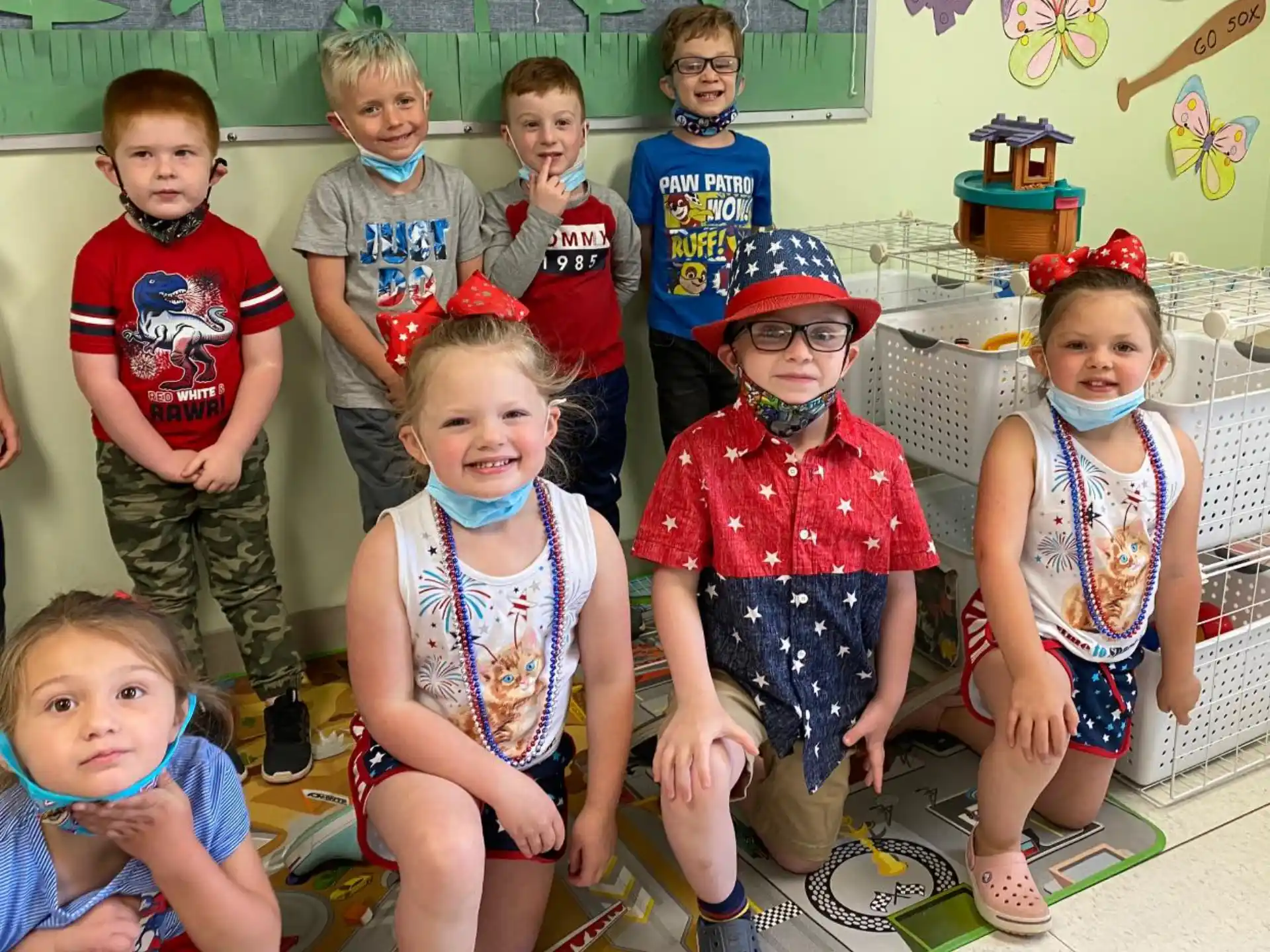 a group of children posing for a photo