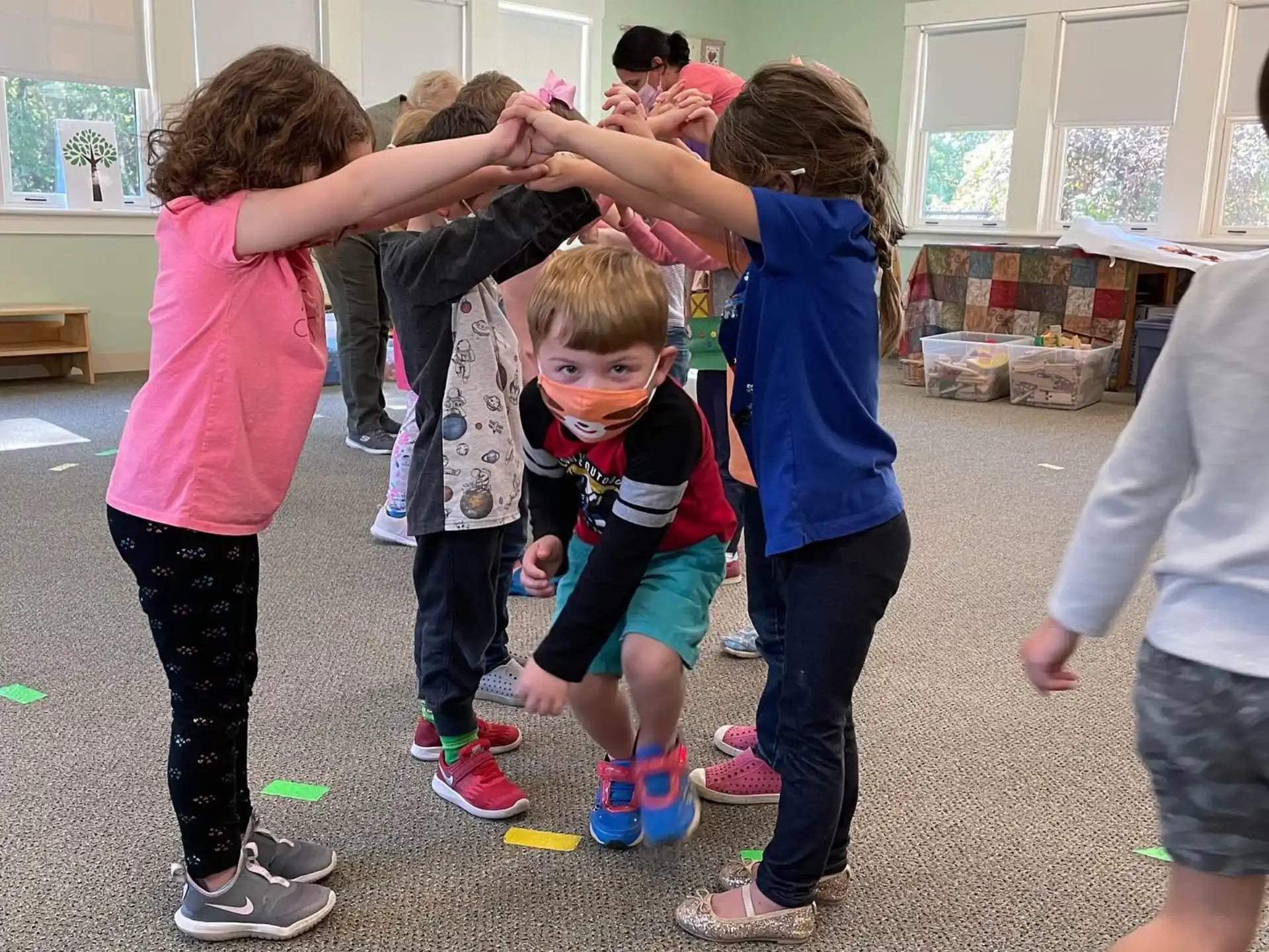 a group of children playing