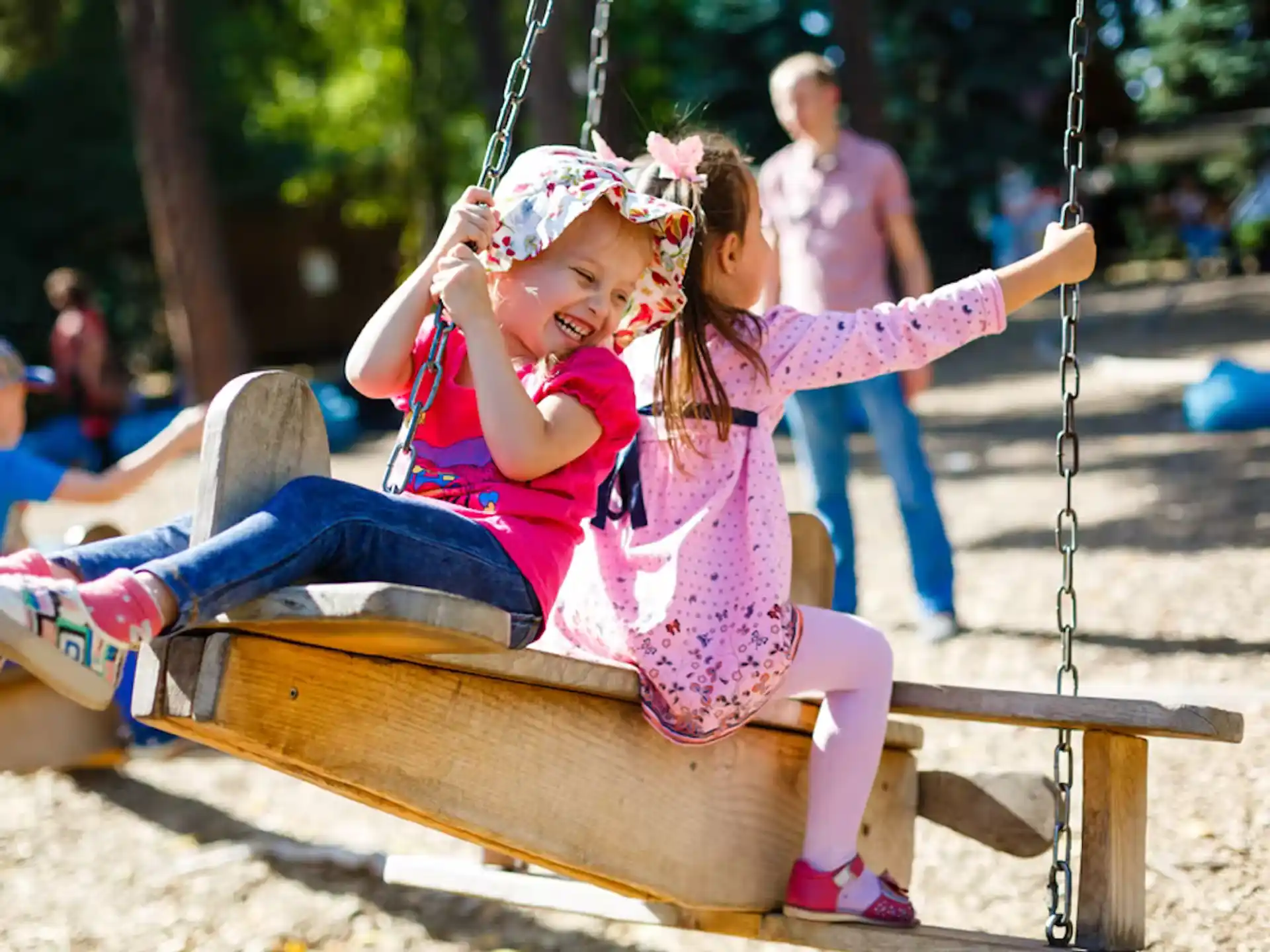 a girl on a swing