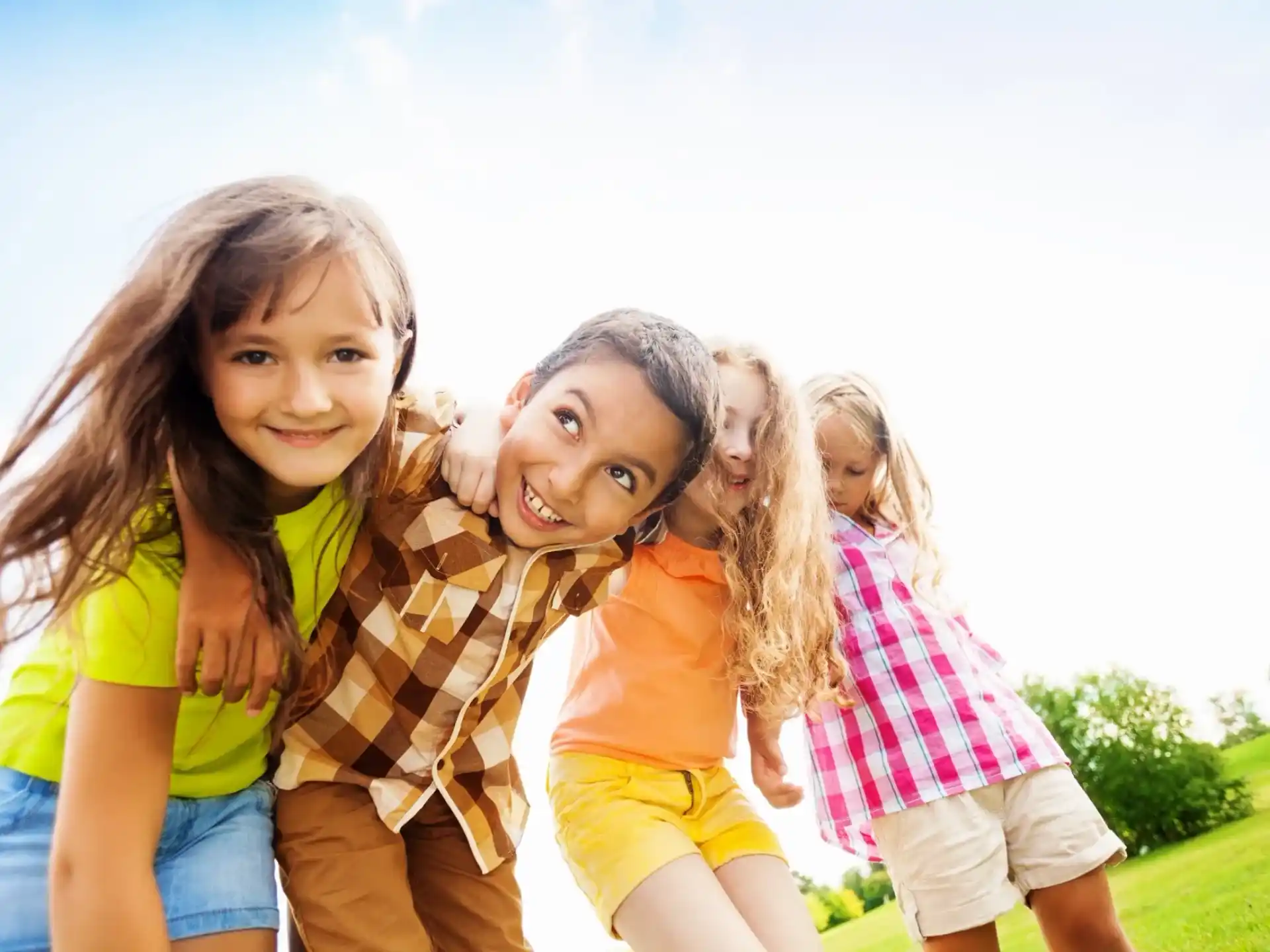 a group of girls smiling