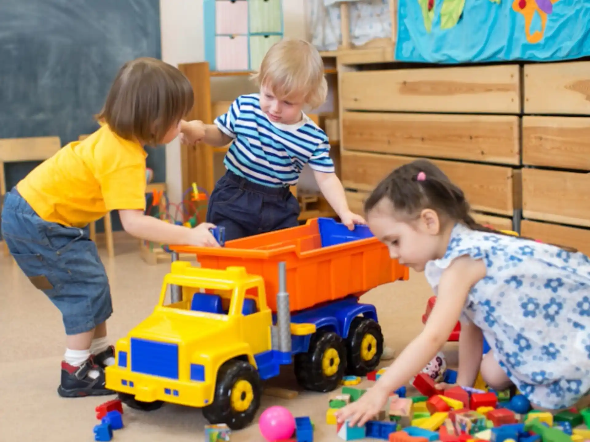 children playing with toys