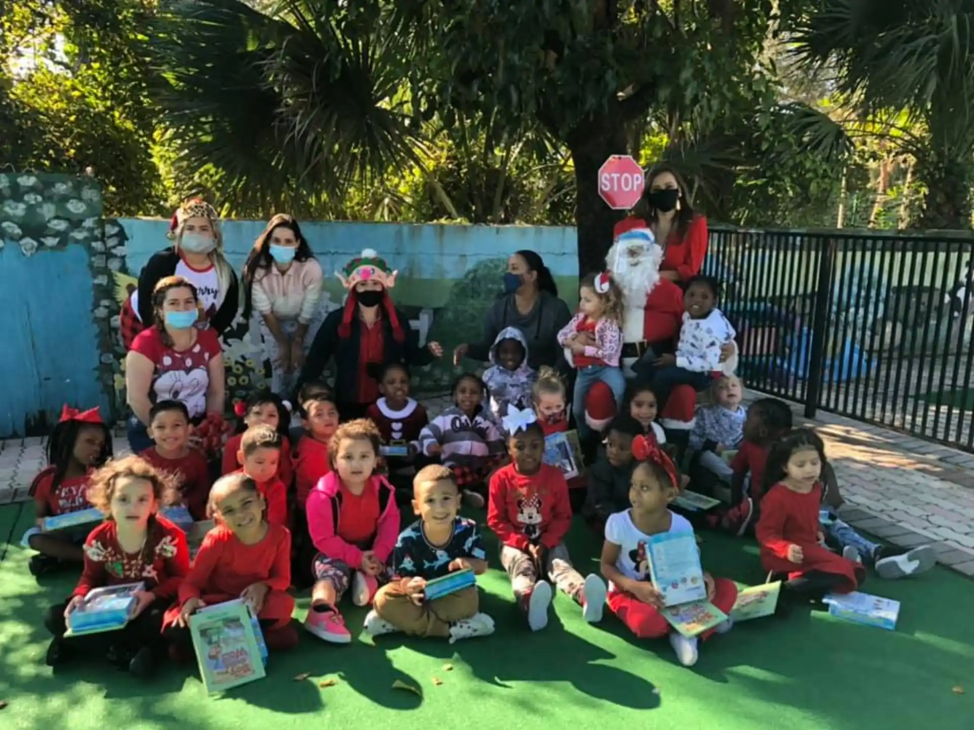 a group of children posing for a photo