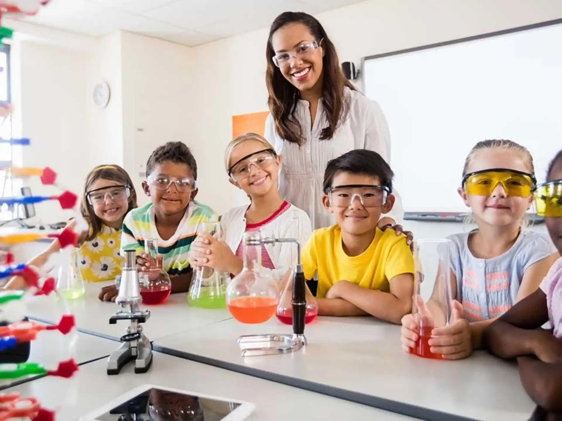 a group of people wearing goggles