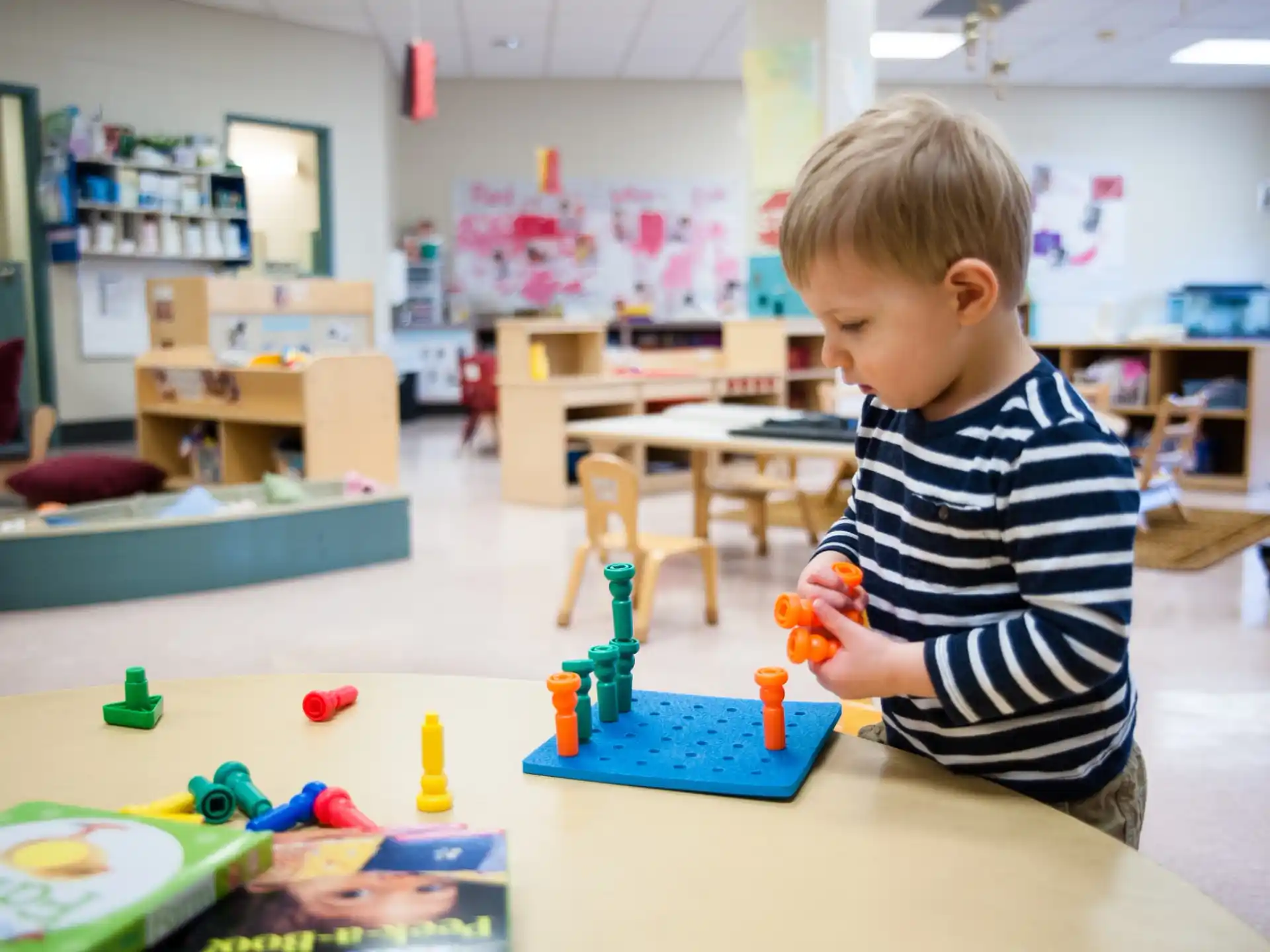 a child playing with toys