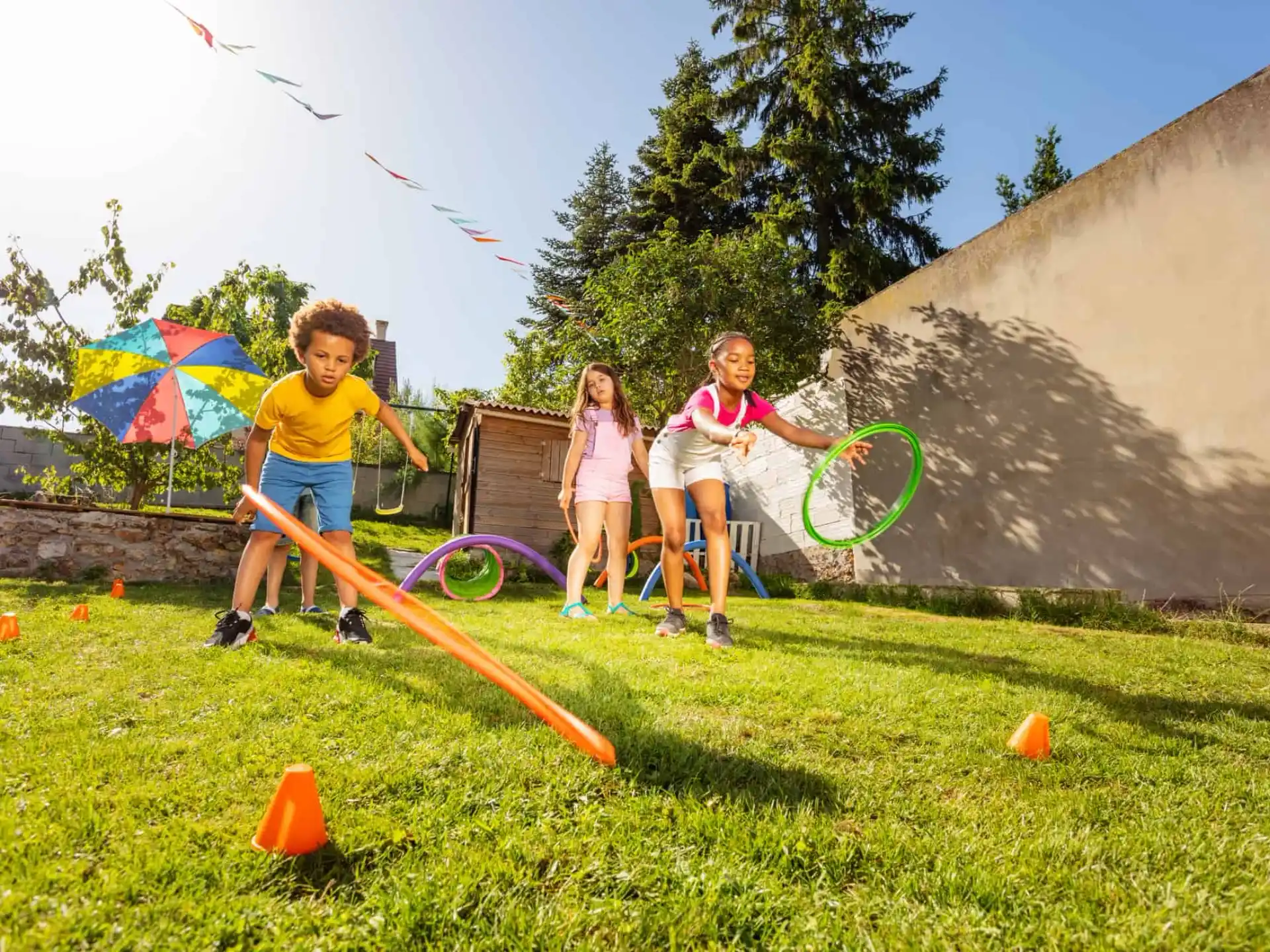 kids playing with a toy