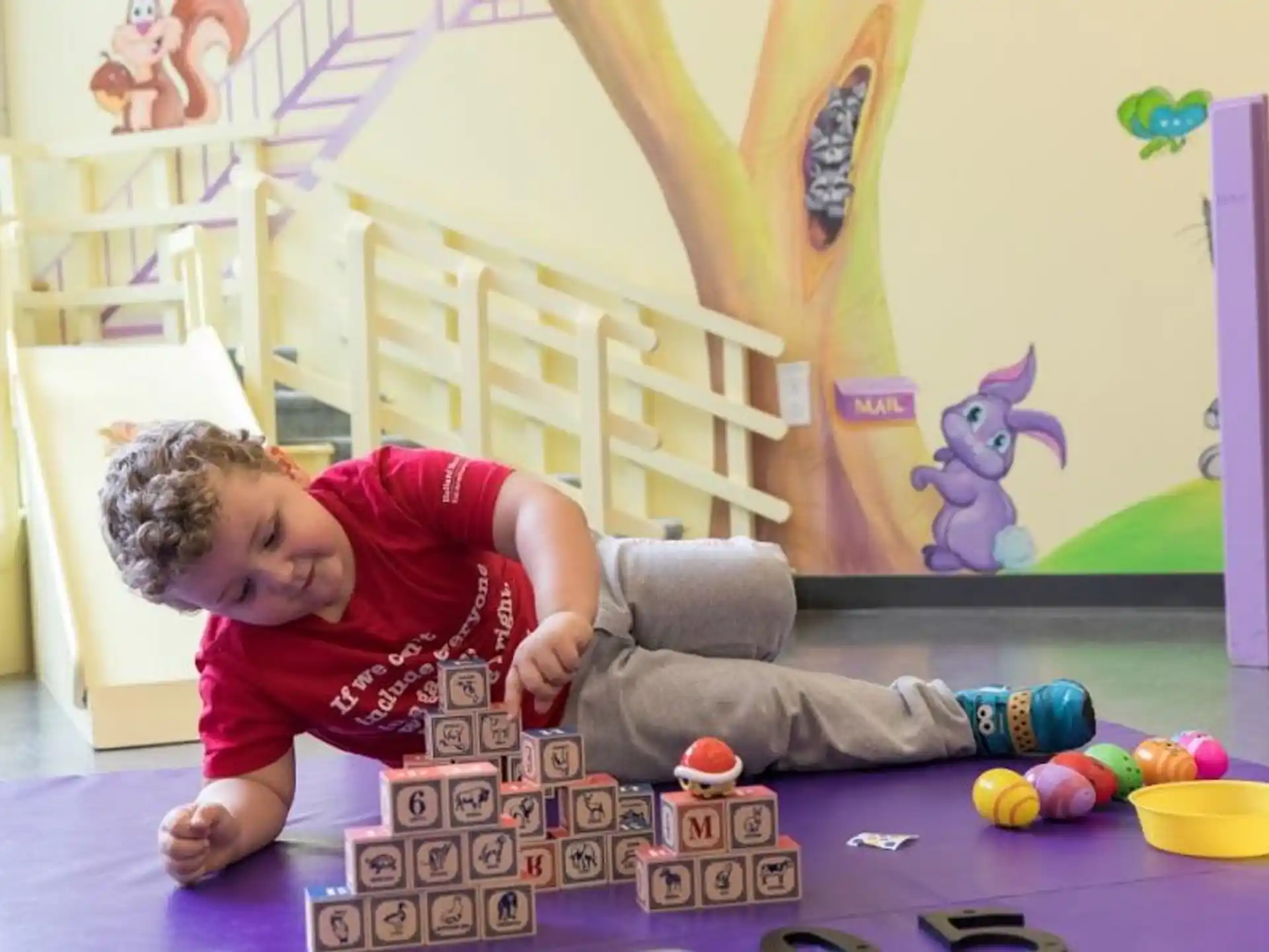 a child playing with toys