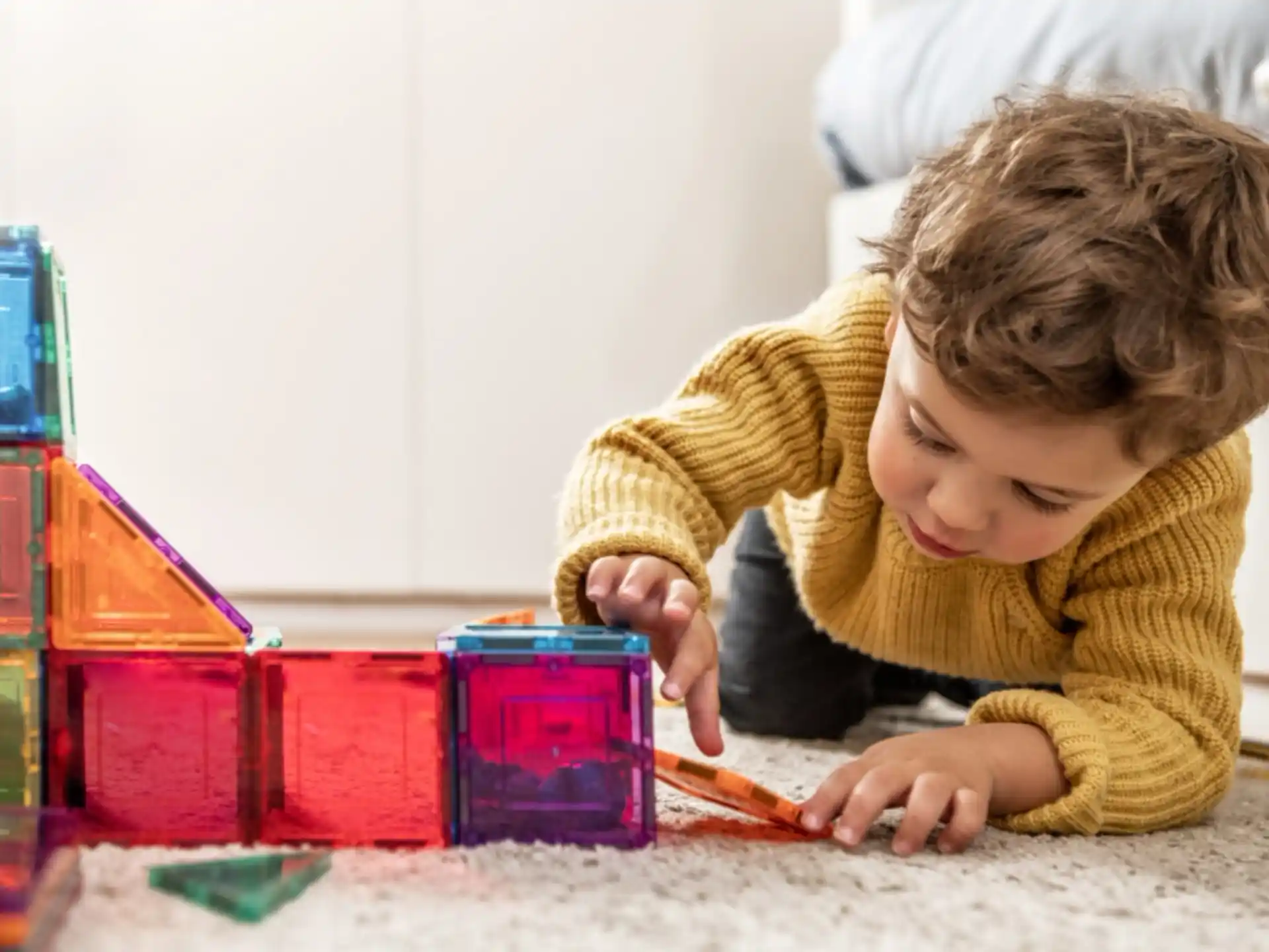 a child playing with toys