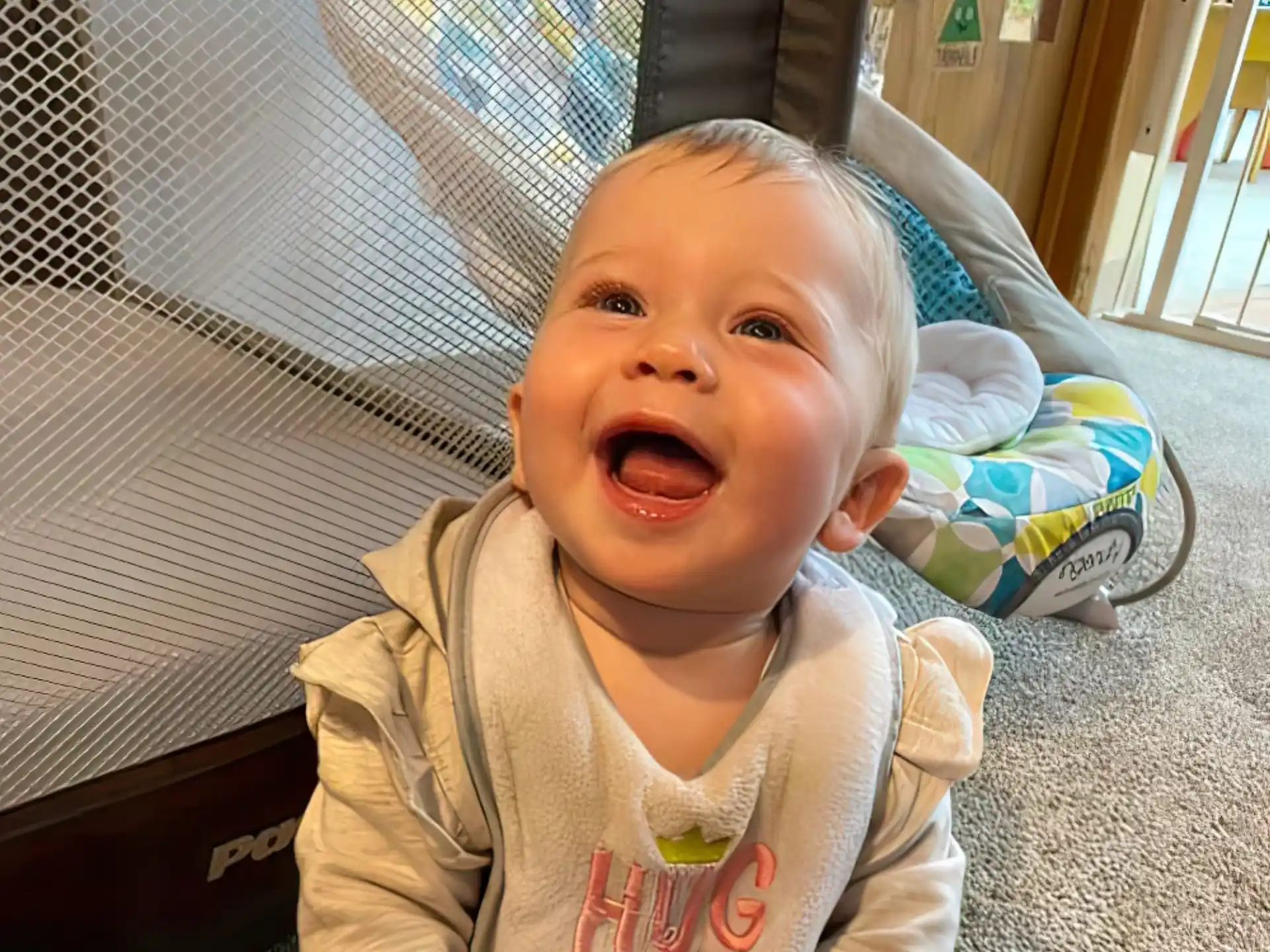 a baby with a pacifier