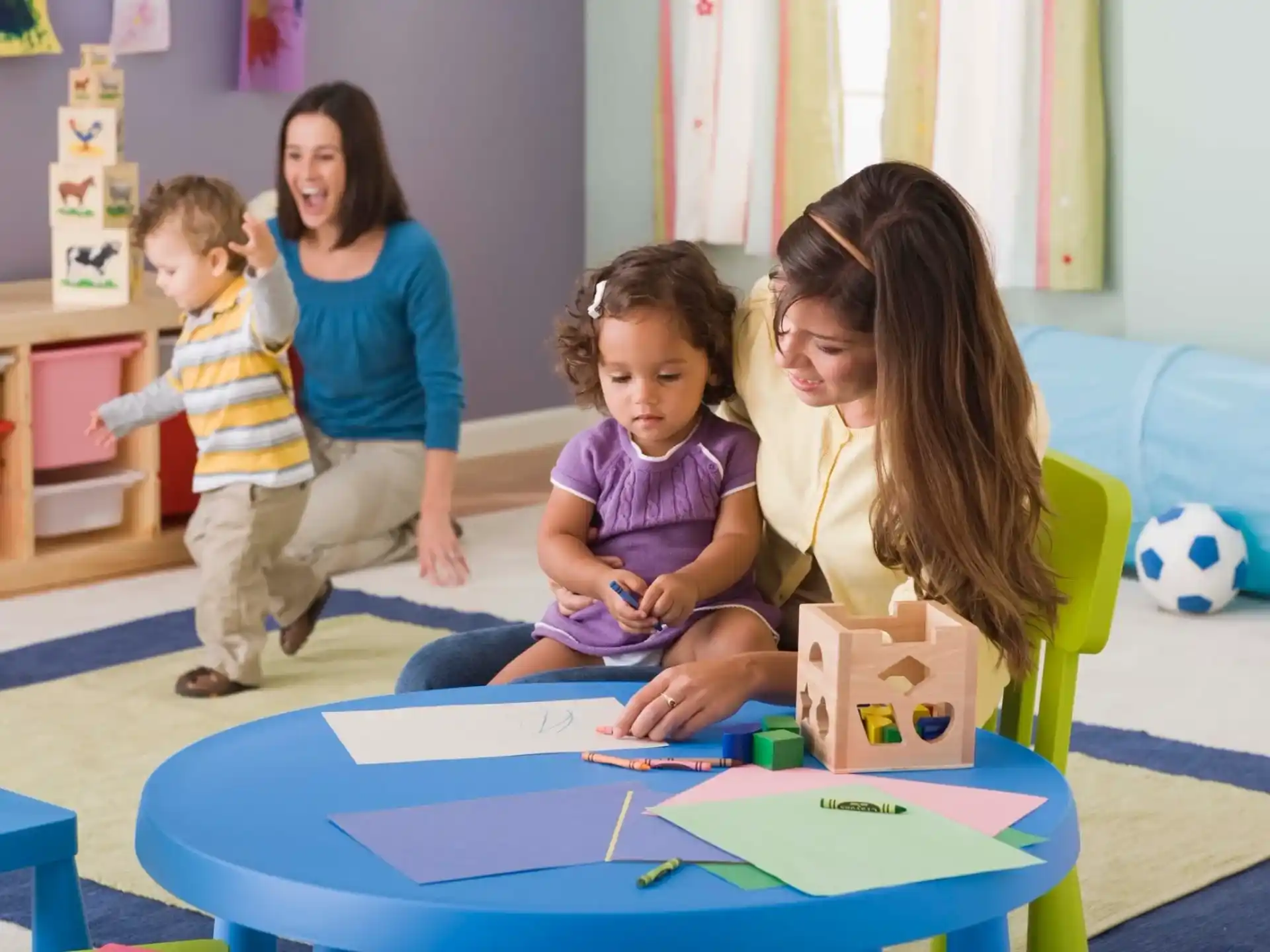 a group of children playing with toys
