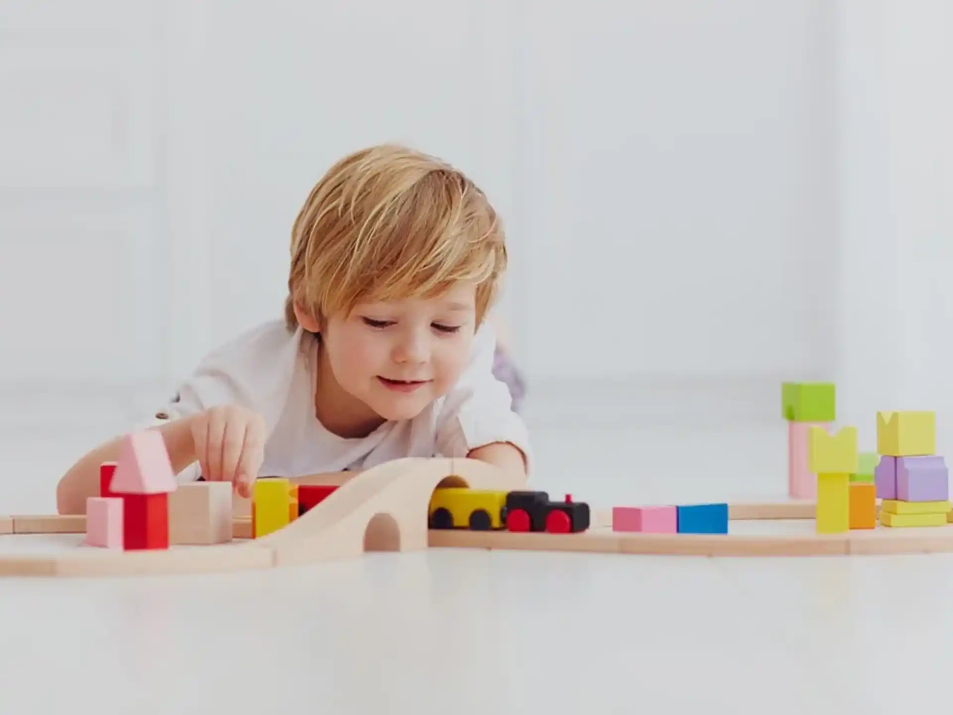 a child playing with toys