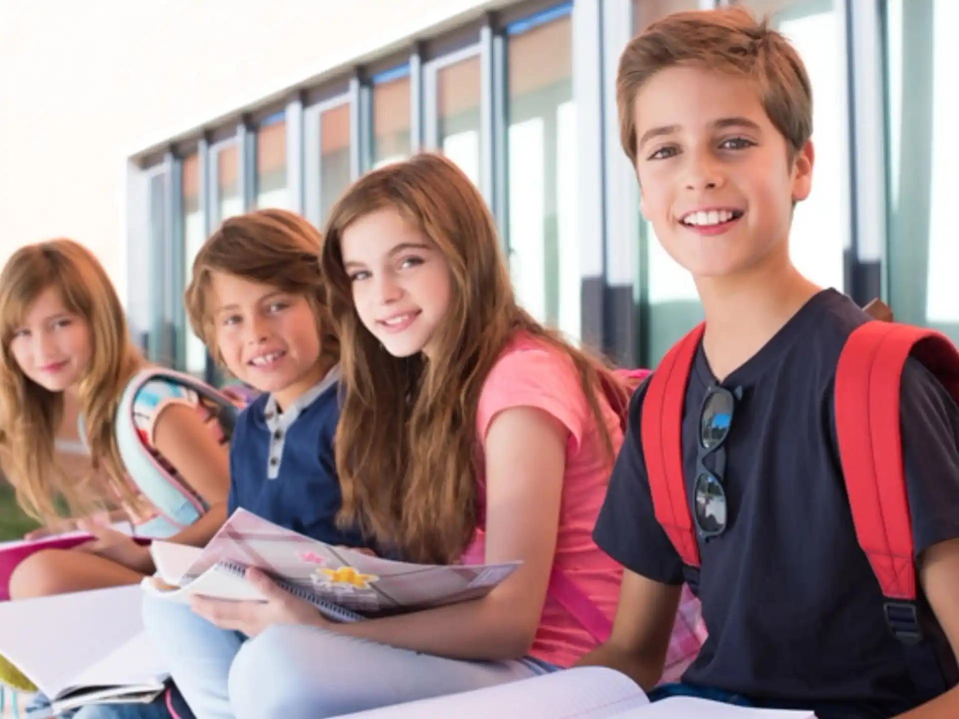 a group of students sitting together