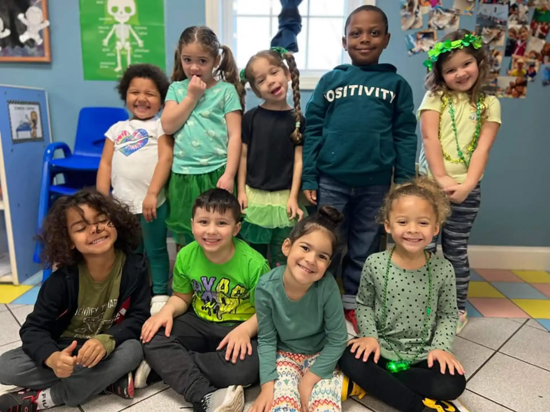 a group of children posing for a photo