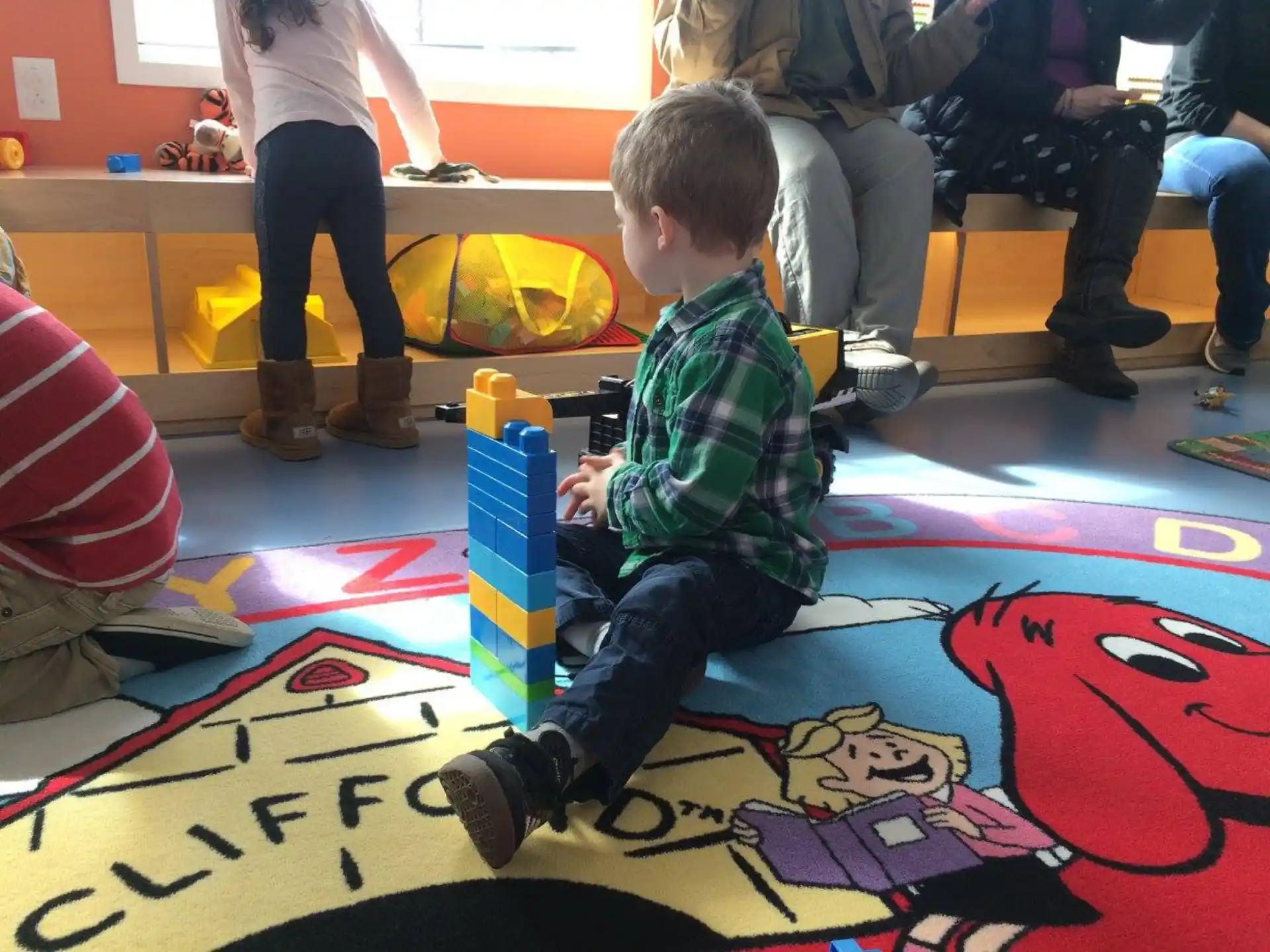a child playing with a toy