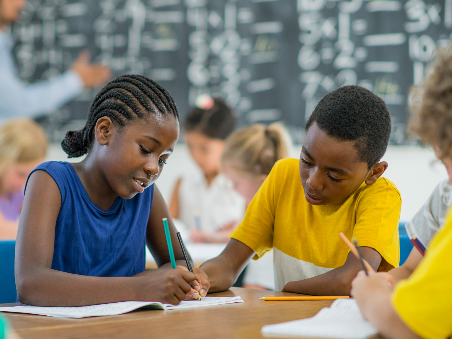a teacher and her student studying