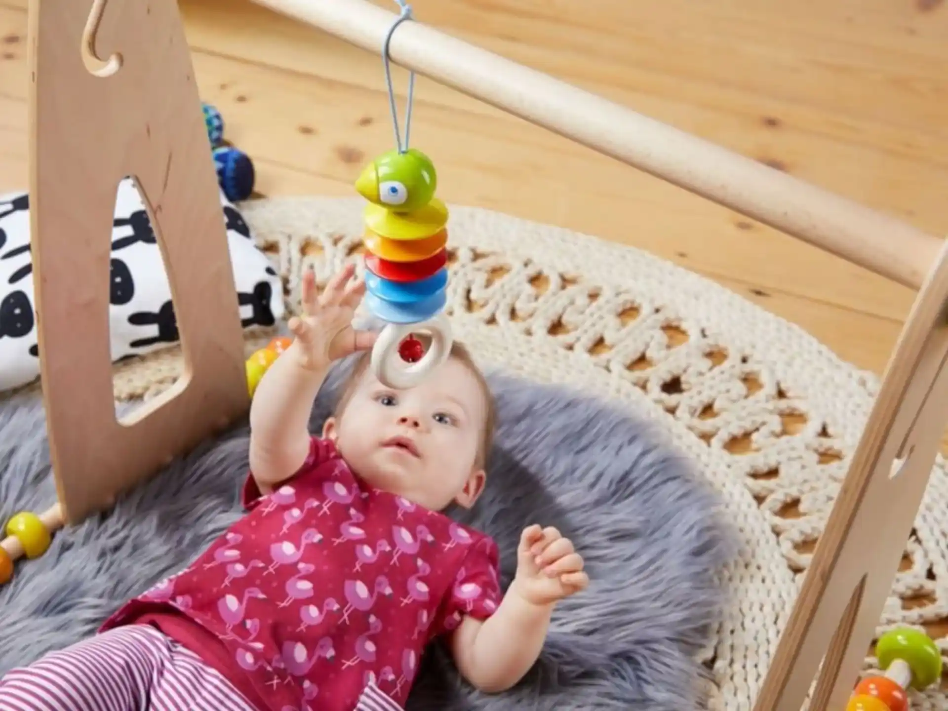 a baby in a hammock
