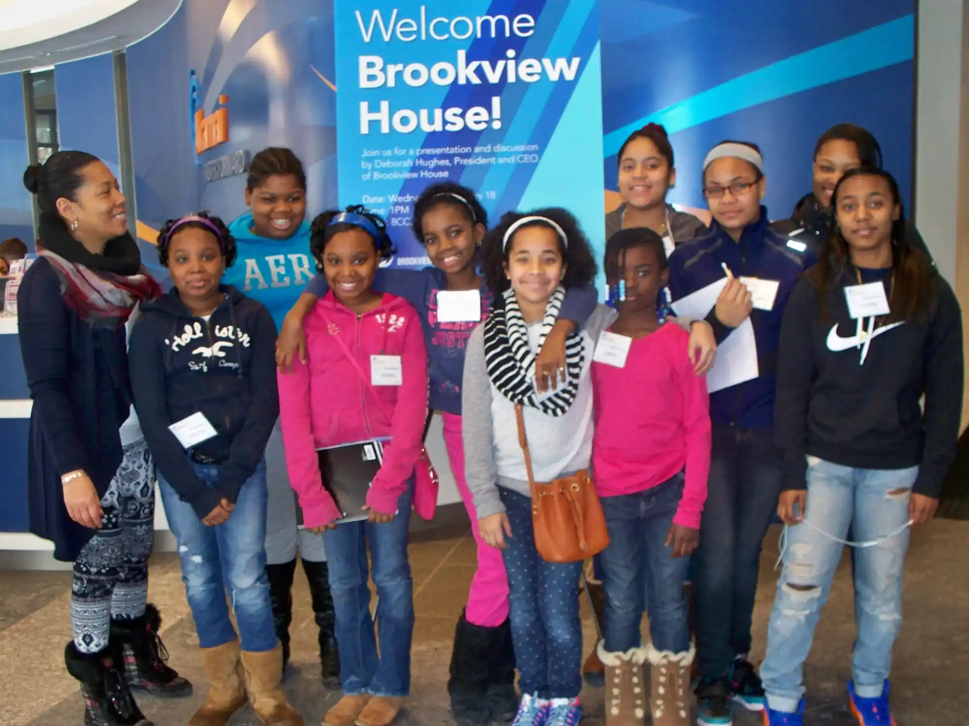 a group of people posing for a photo
