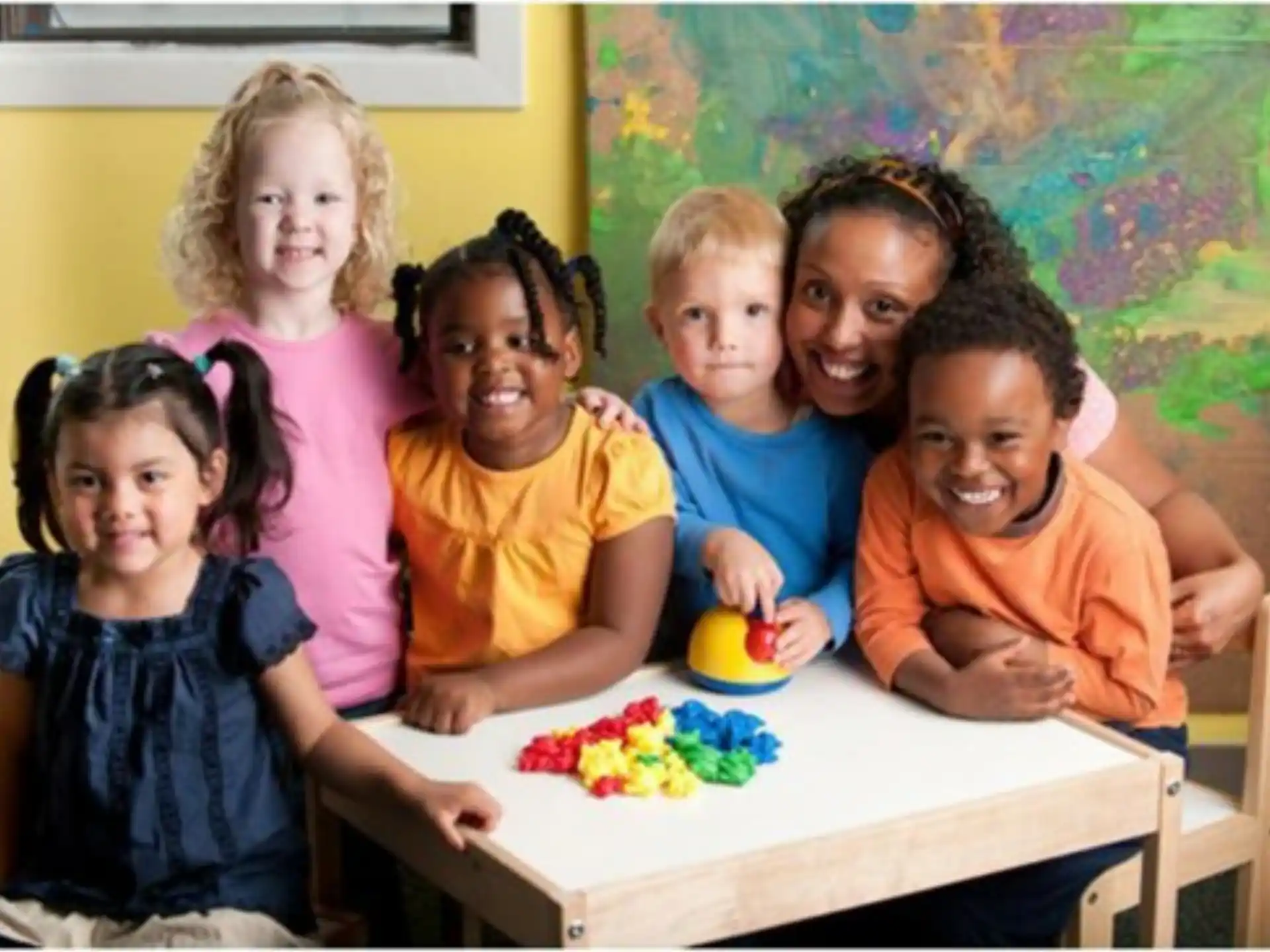 a group of children posing for a photo