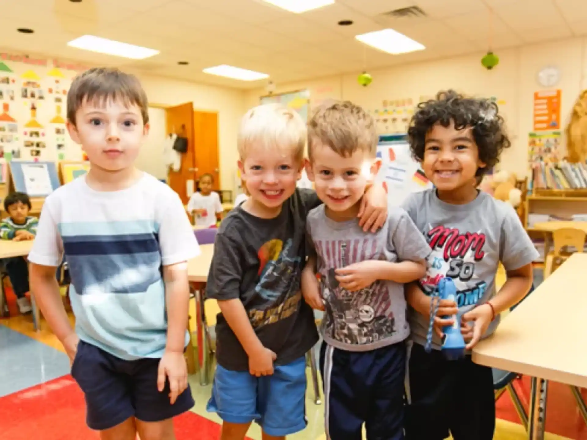 a group of children posing for a photo