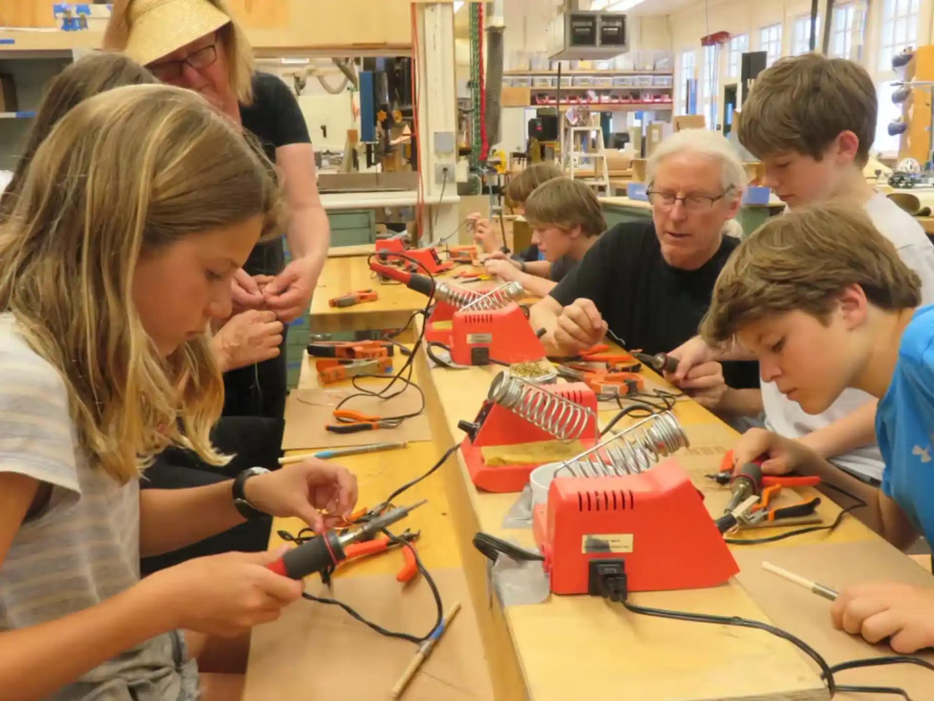 a group of people working on a project