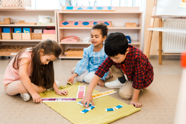 a few children playing with toys