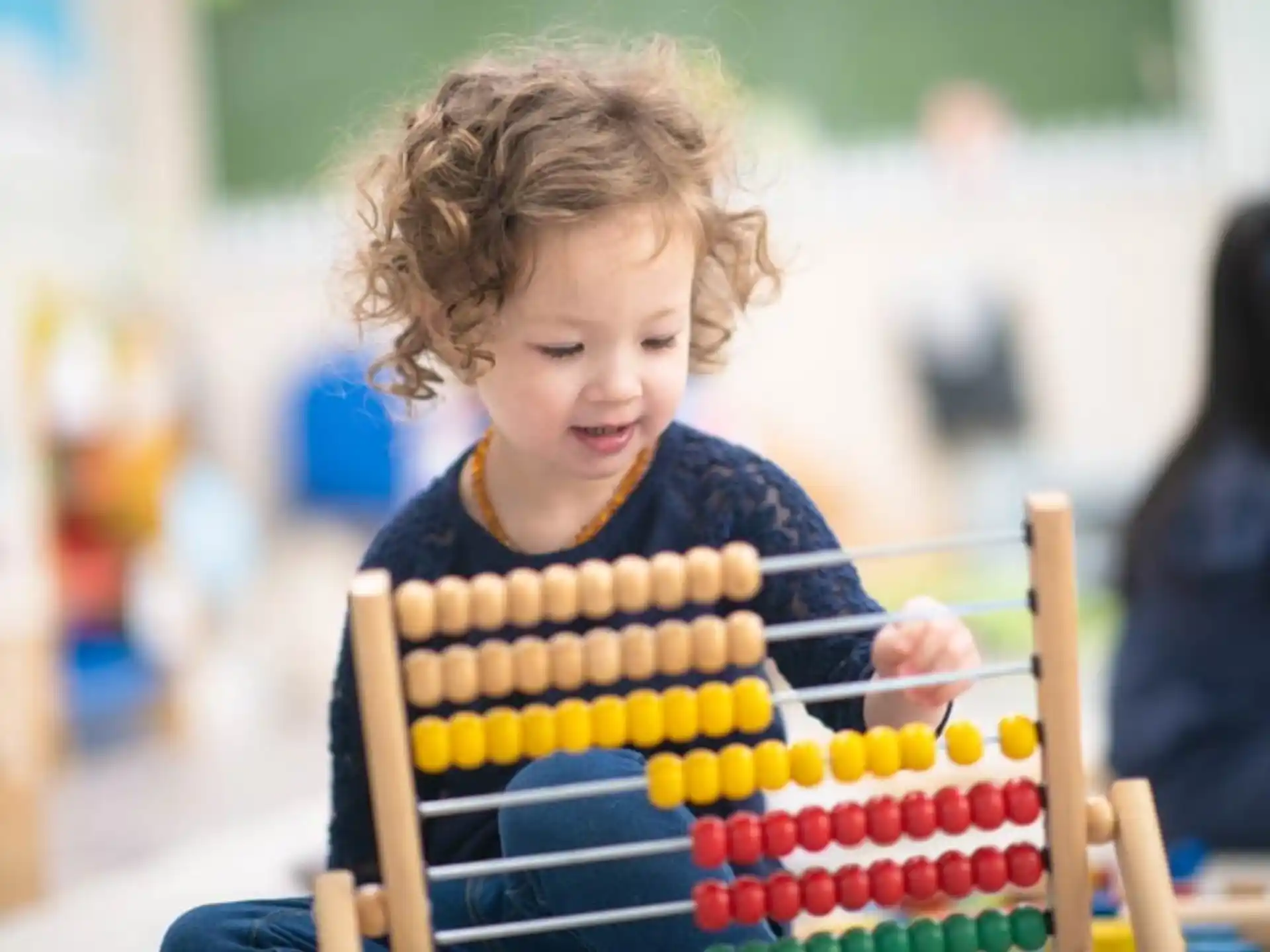 a child playing with a toy