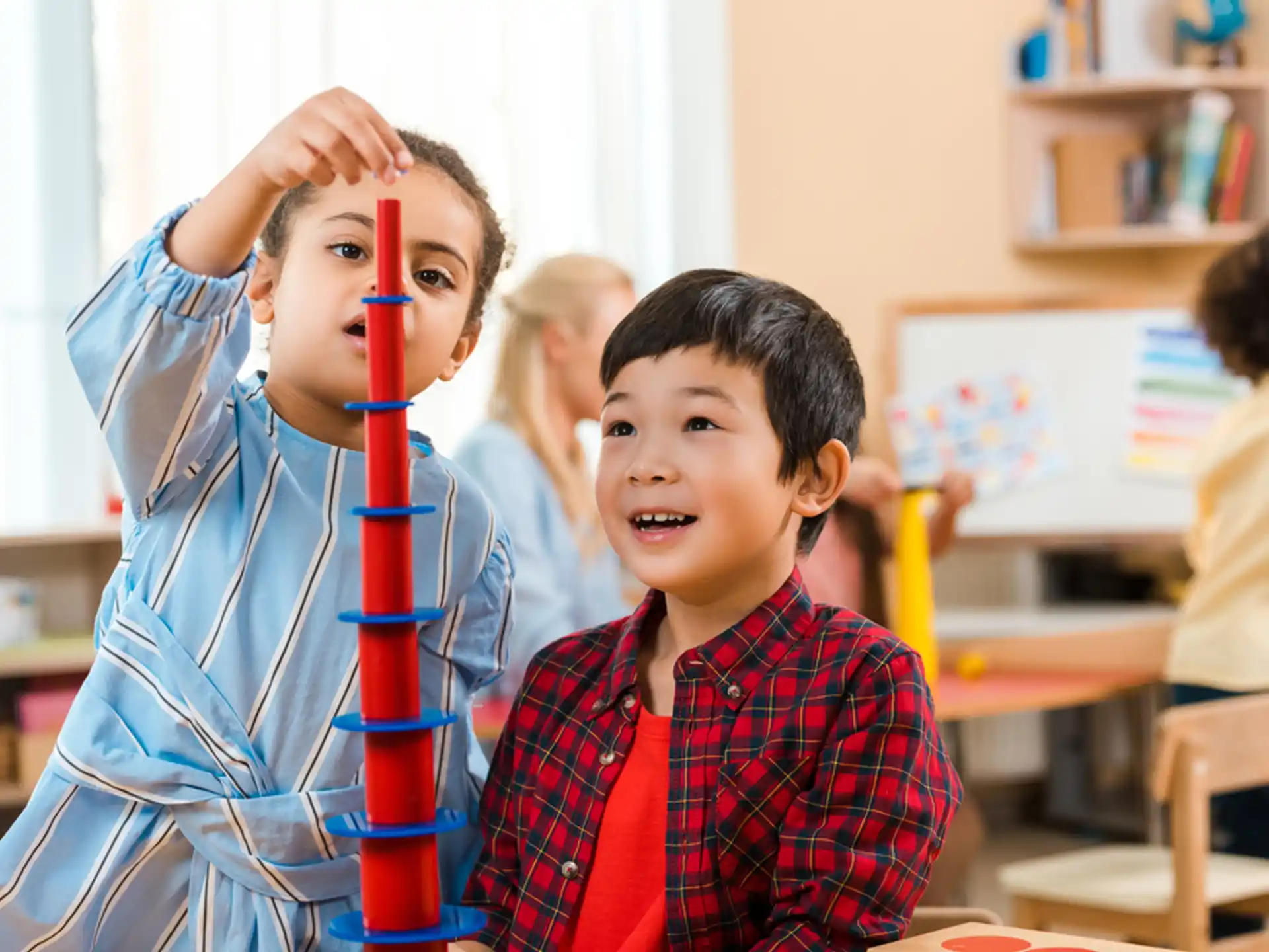 a few children in a classroom
