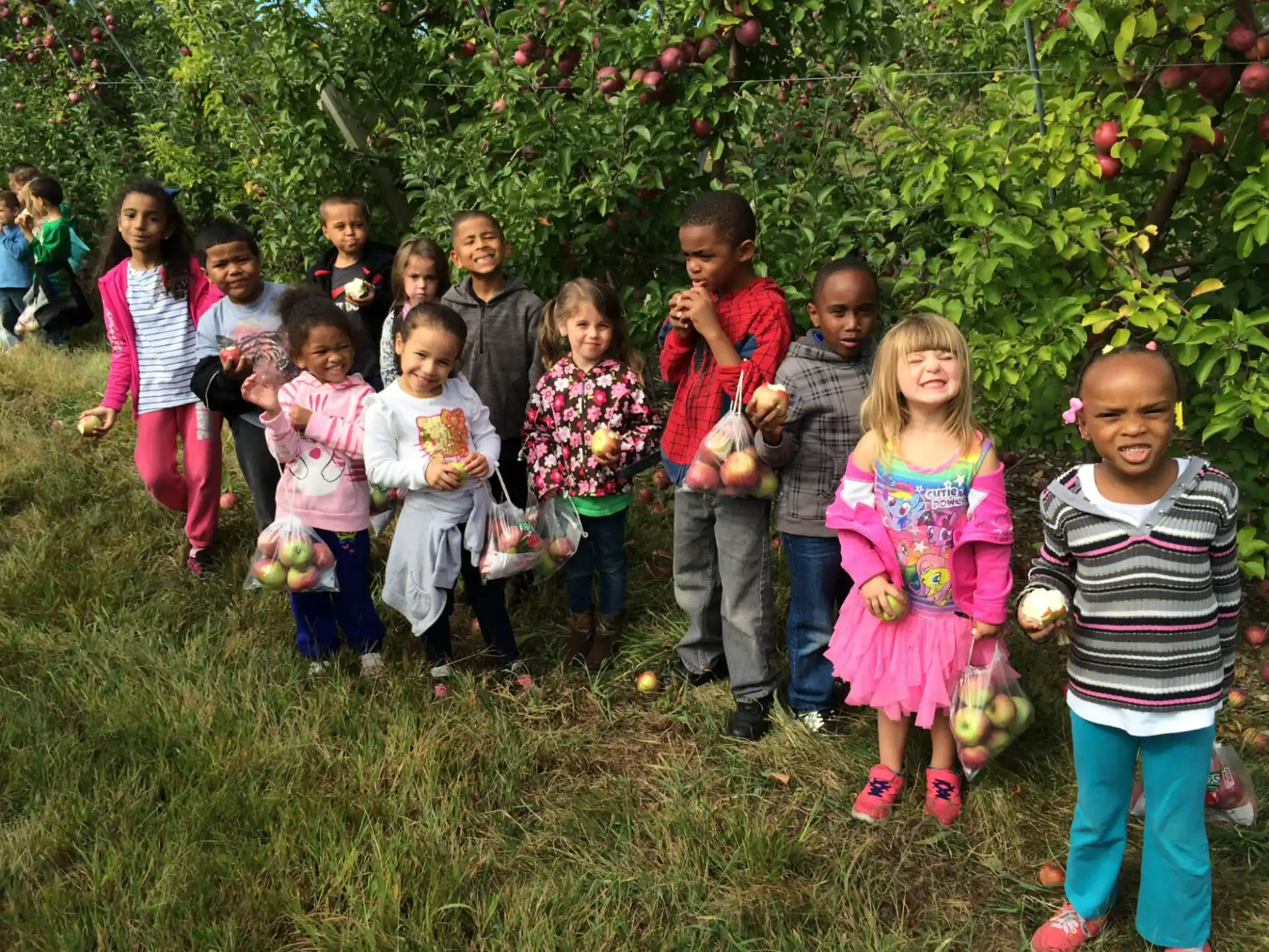 a group of children posing for a photo