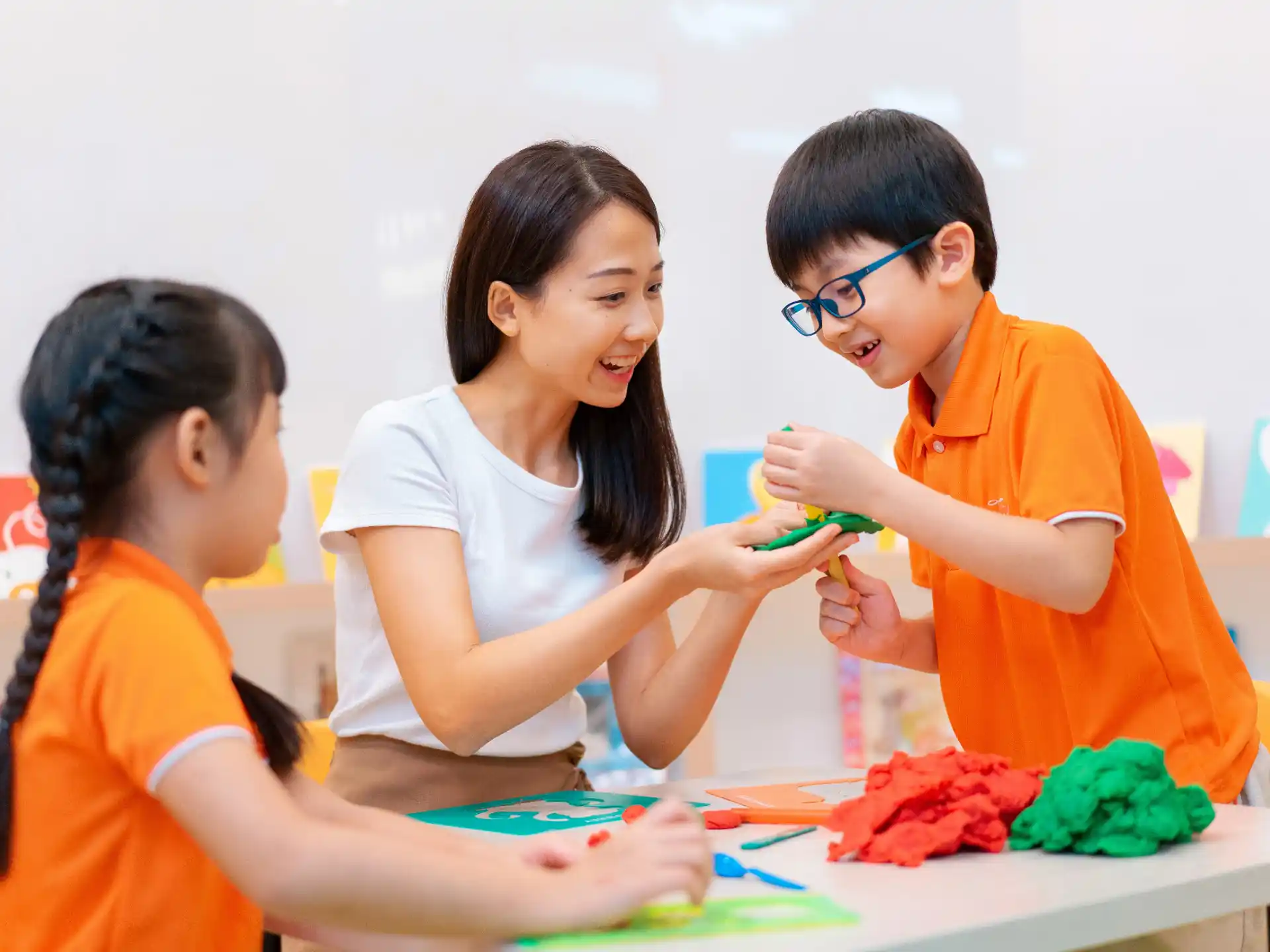 a group of kids painting
