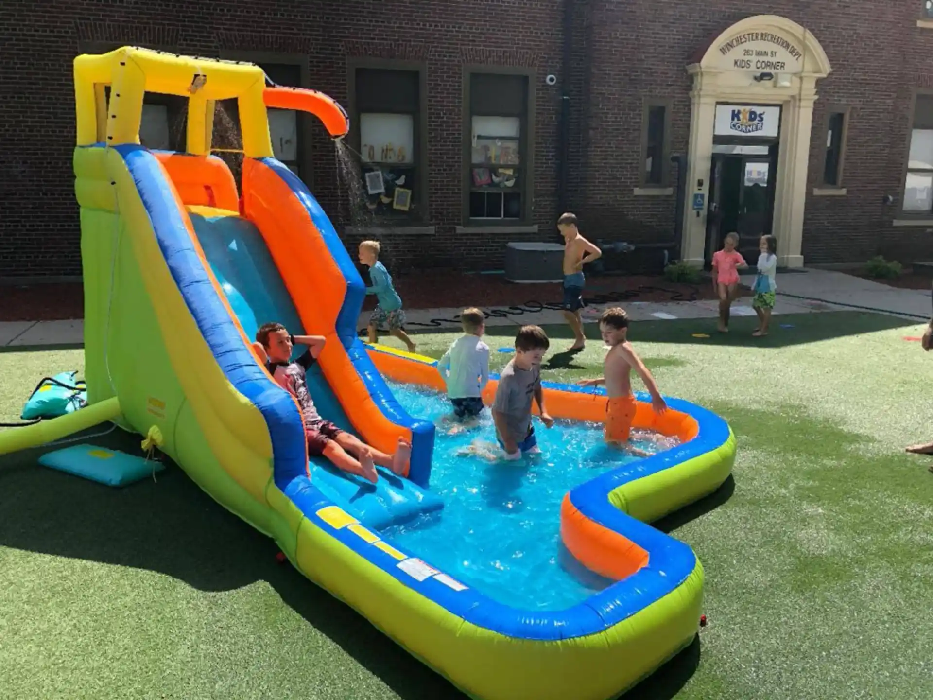 children playing in a playground