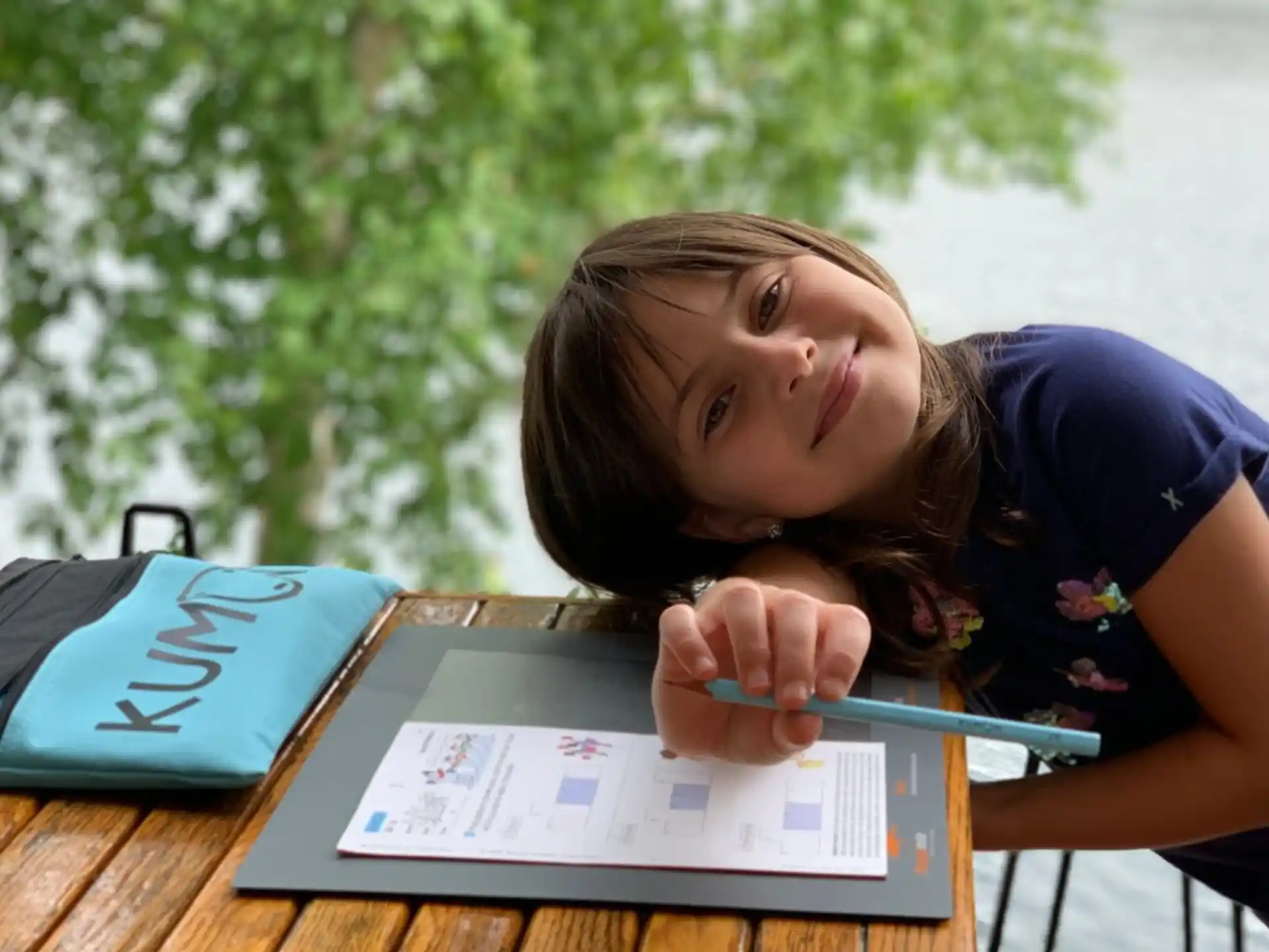 a person sitting at a table