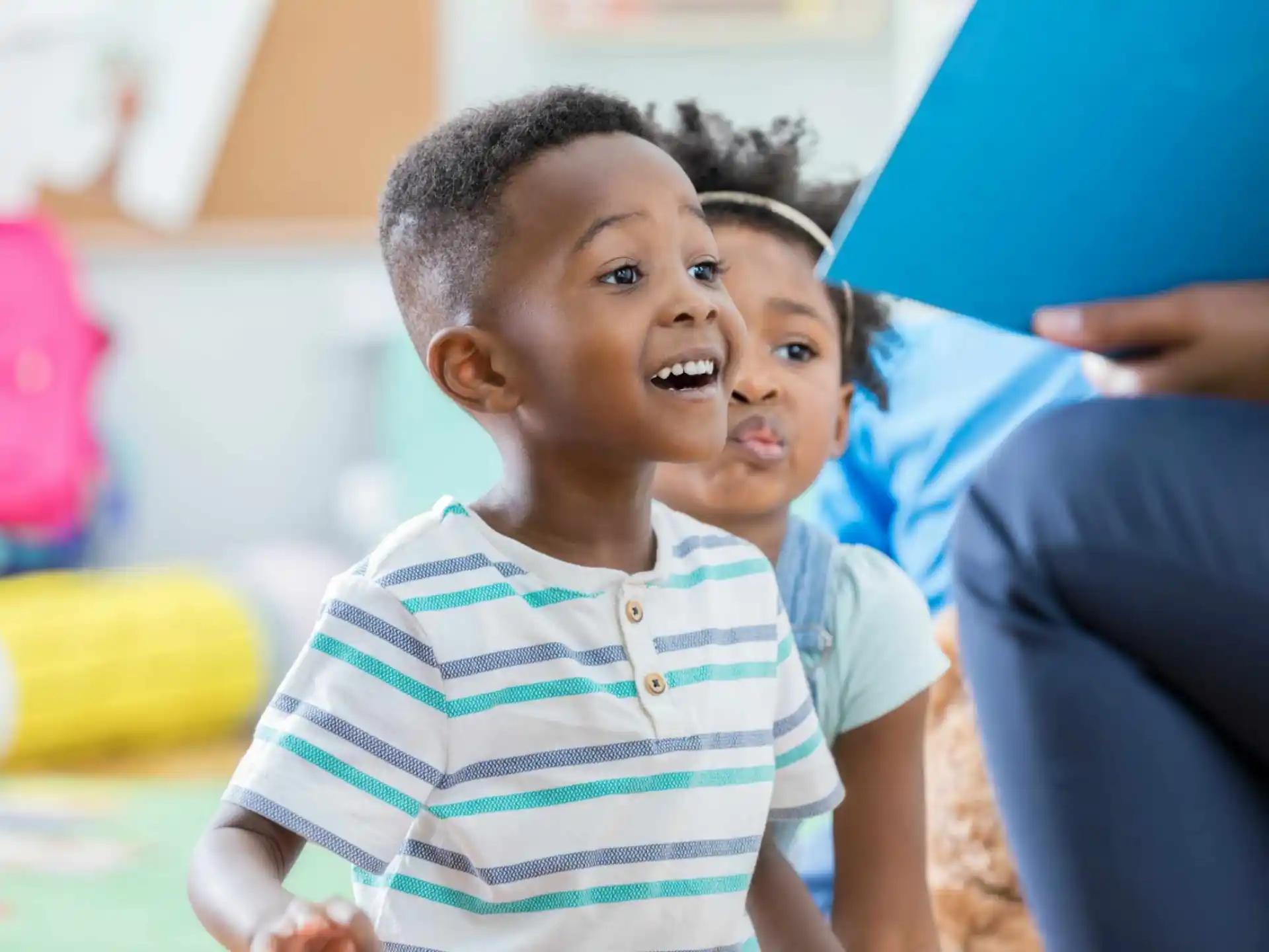 a few children in a classroom
