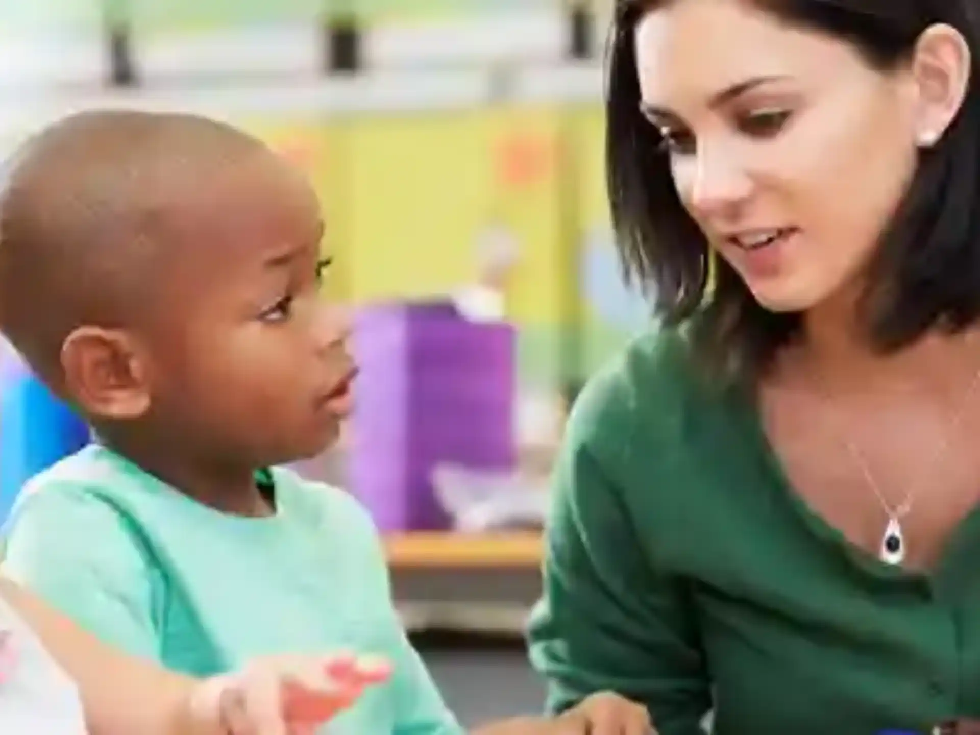 a woman and a baby