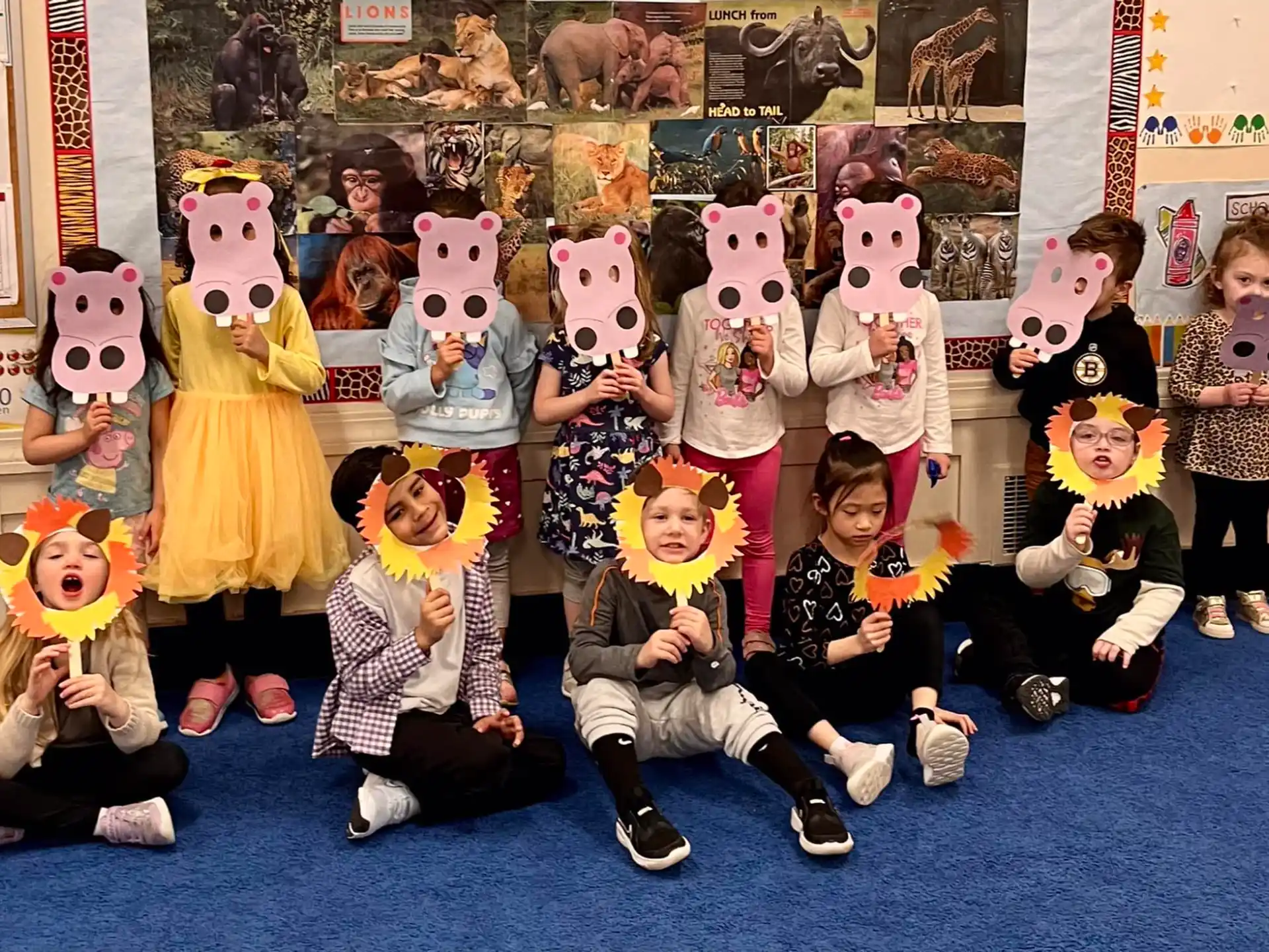 a group of children posing for a photo
