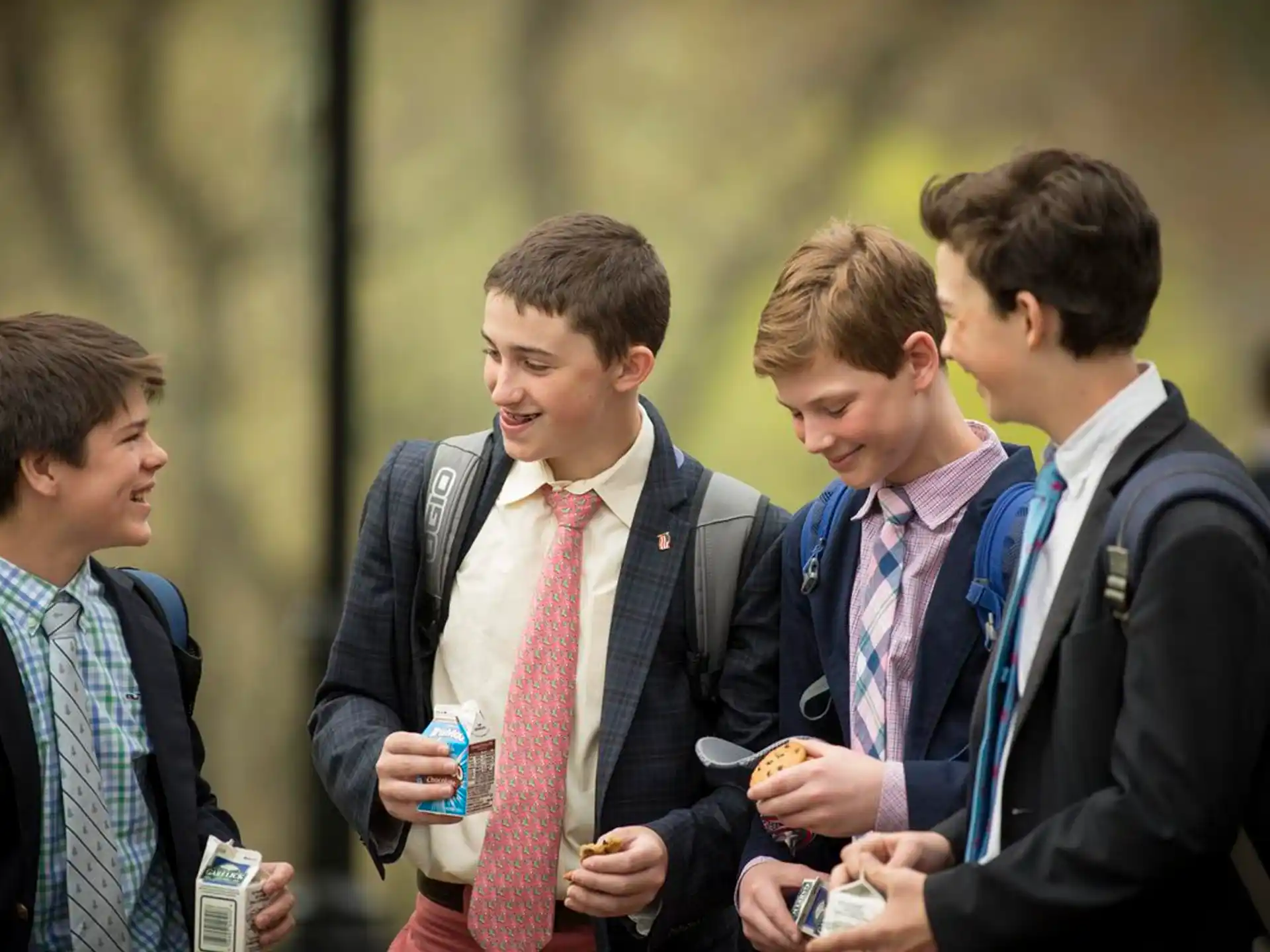 a group of men talking