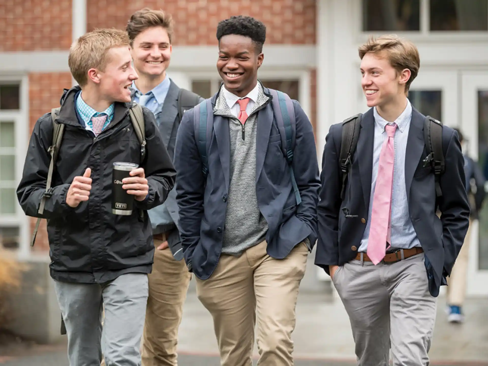 a group of men walking