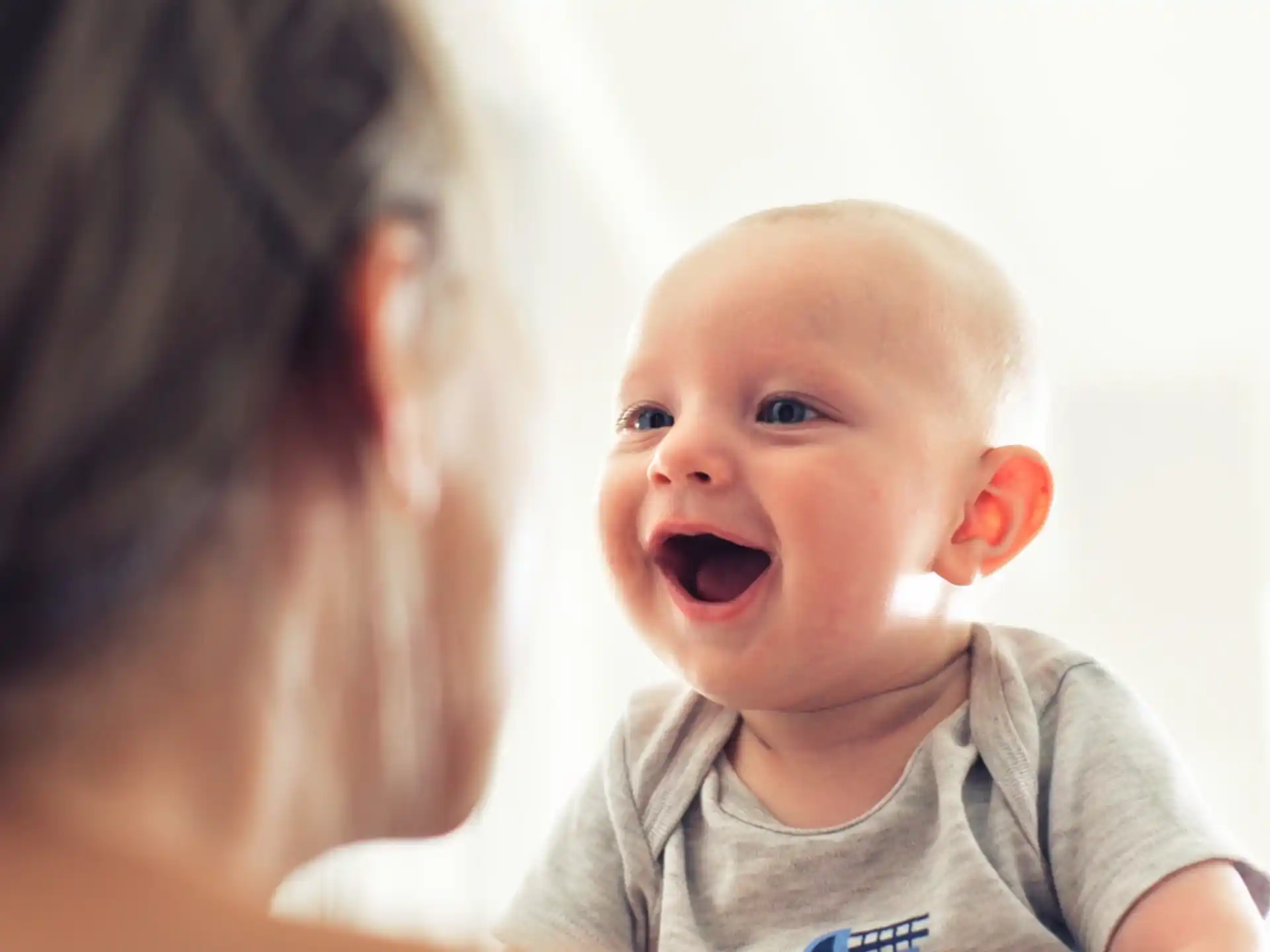 a baby with its mouth open