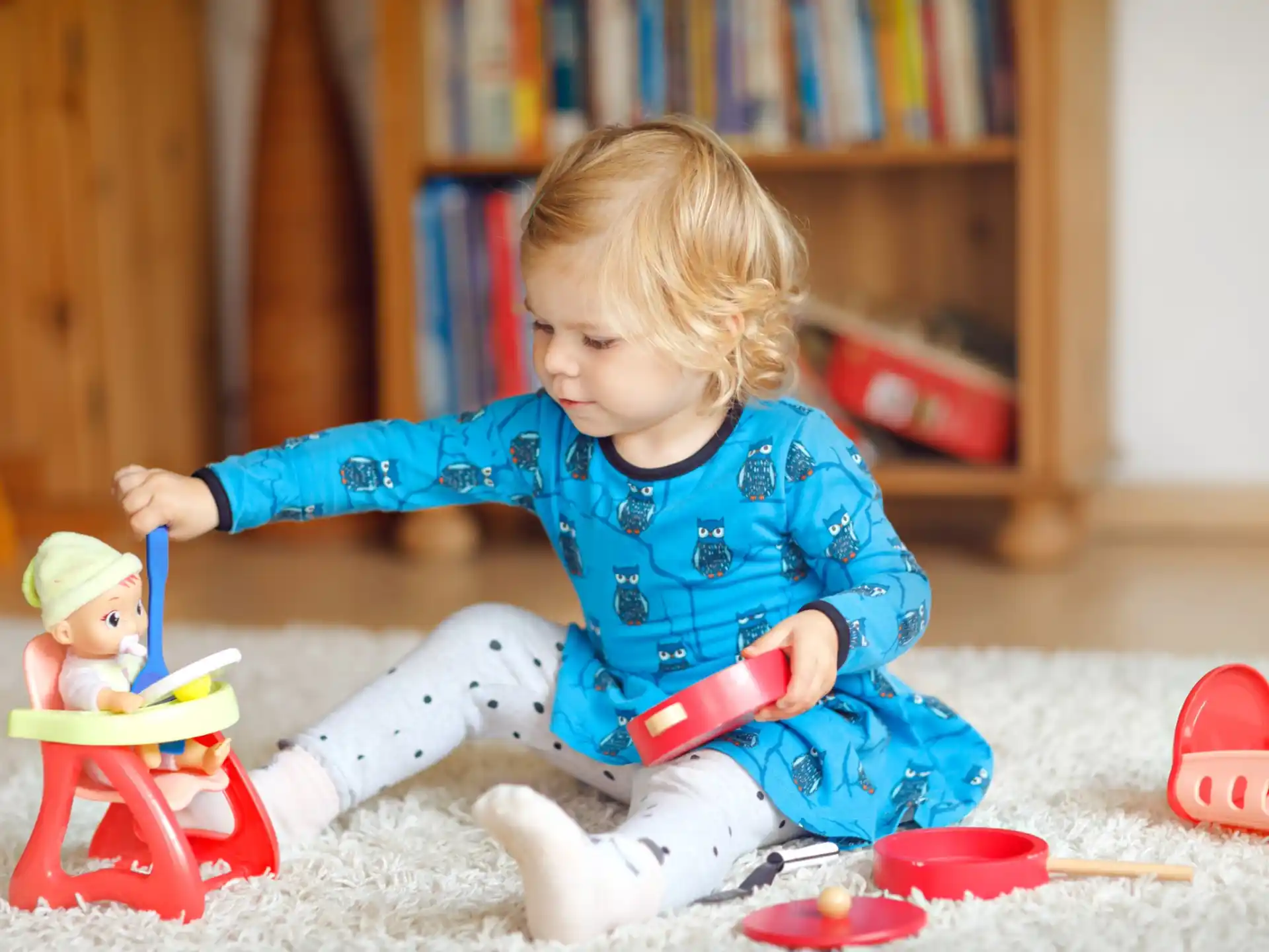 a child playing with toys