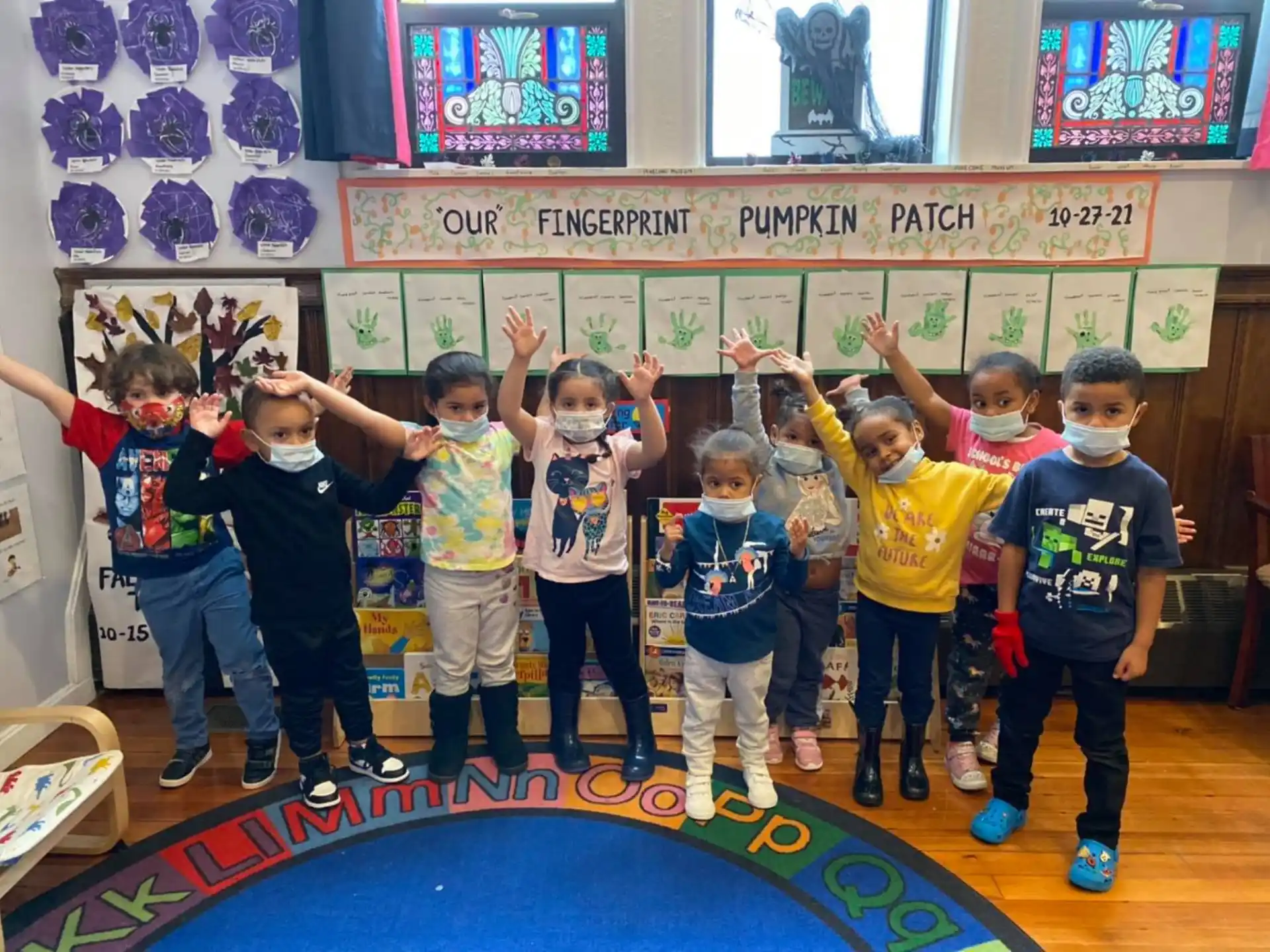 a group of children posing for a photo
