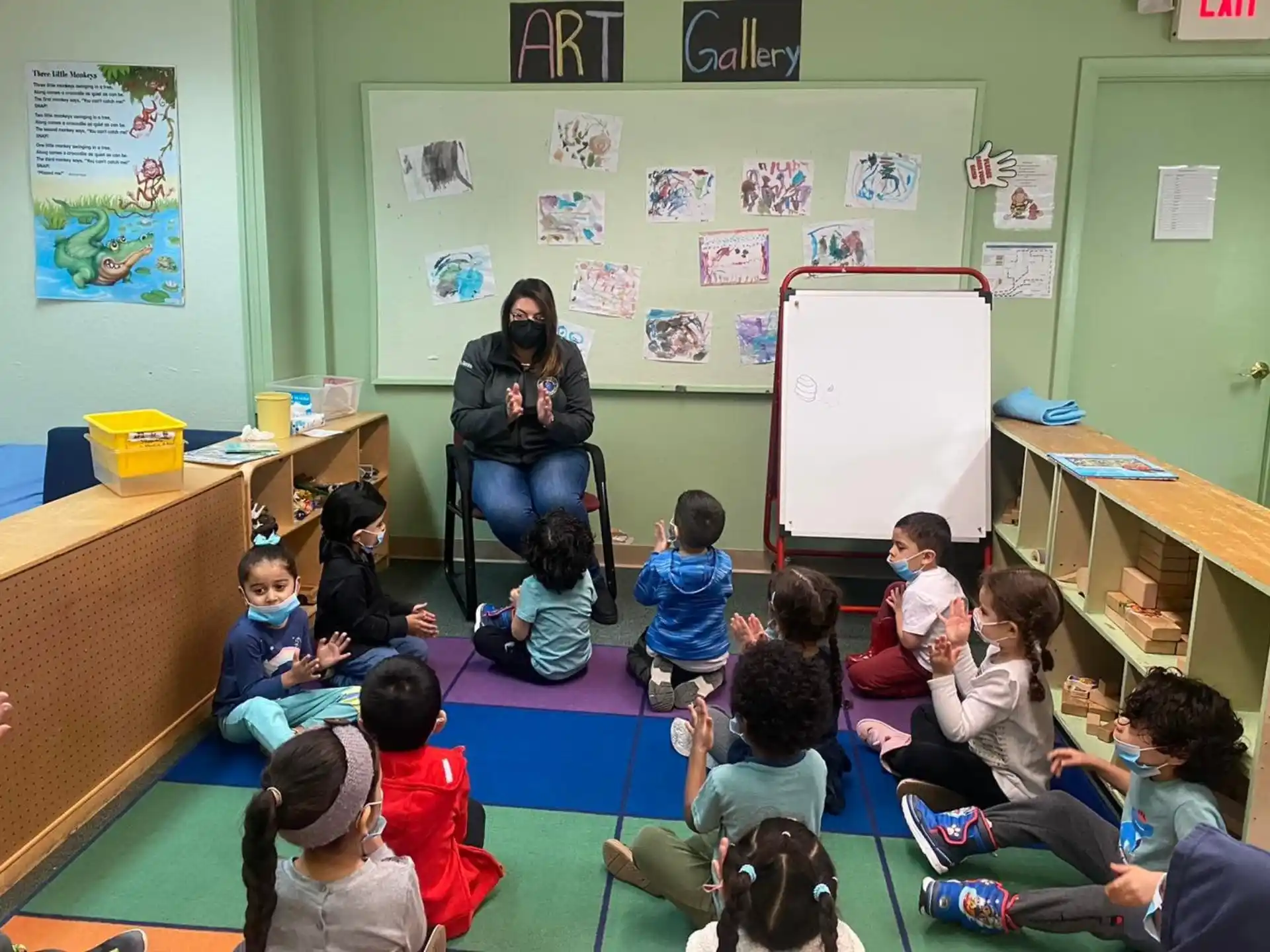 a person teaching a class