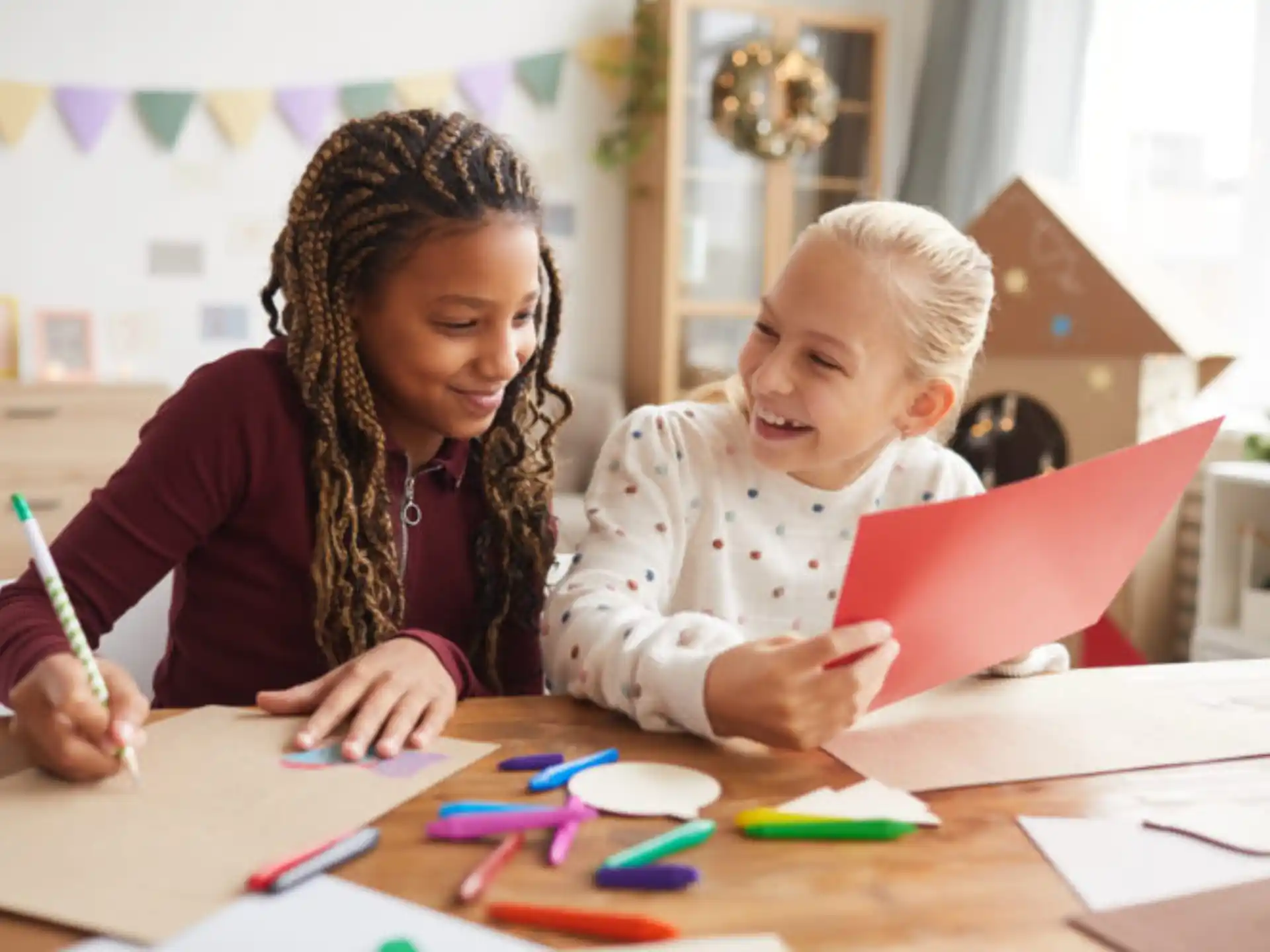 a woman and a child coloring