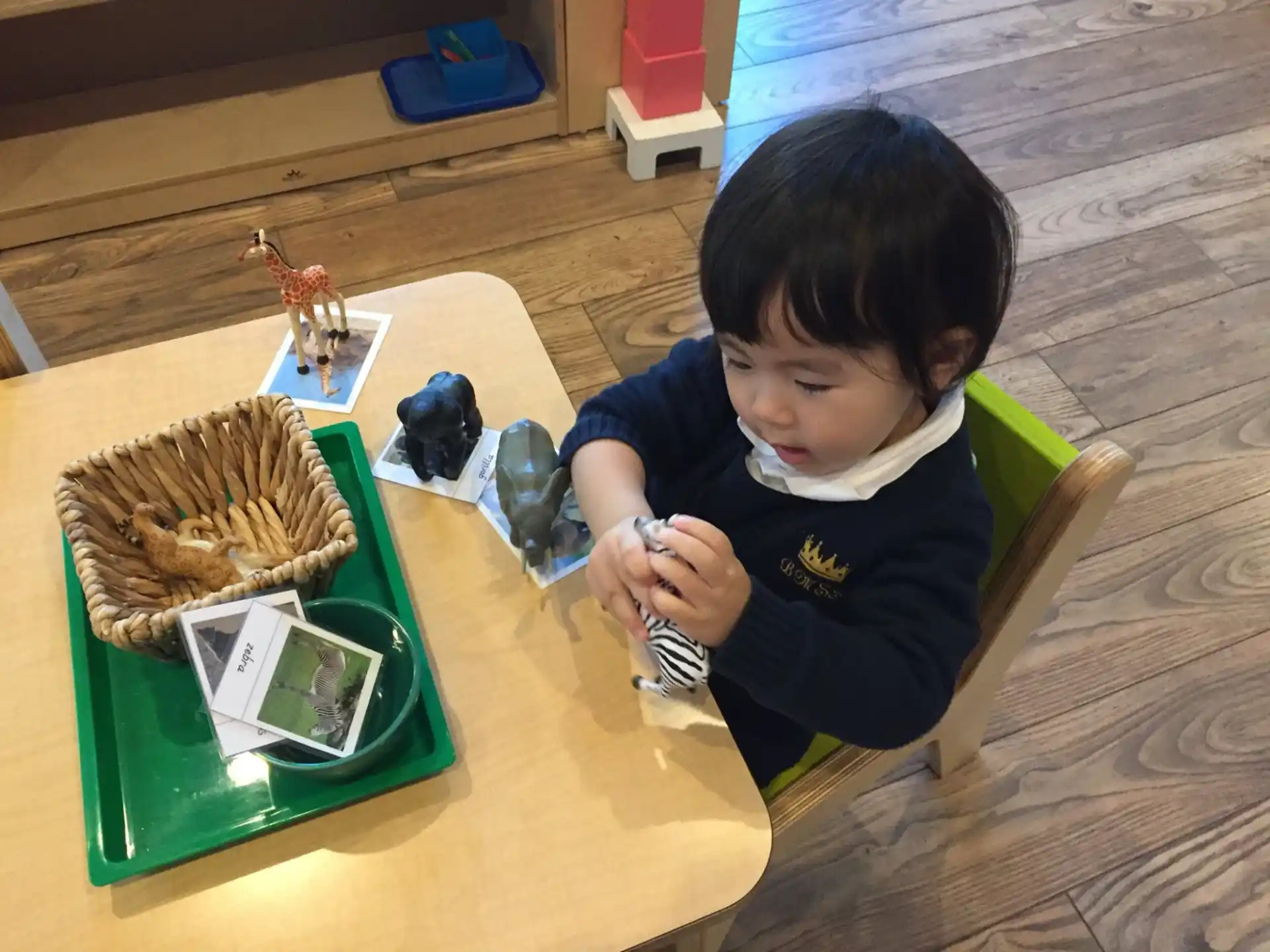 a child playing with a toy