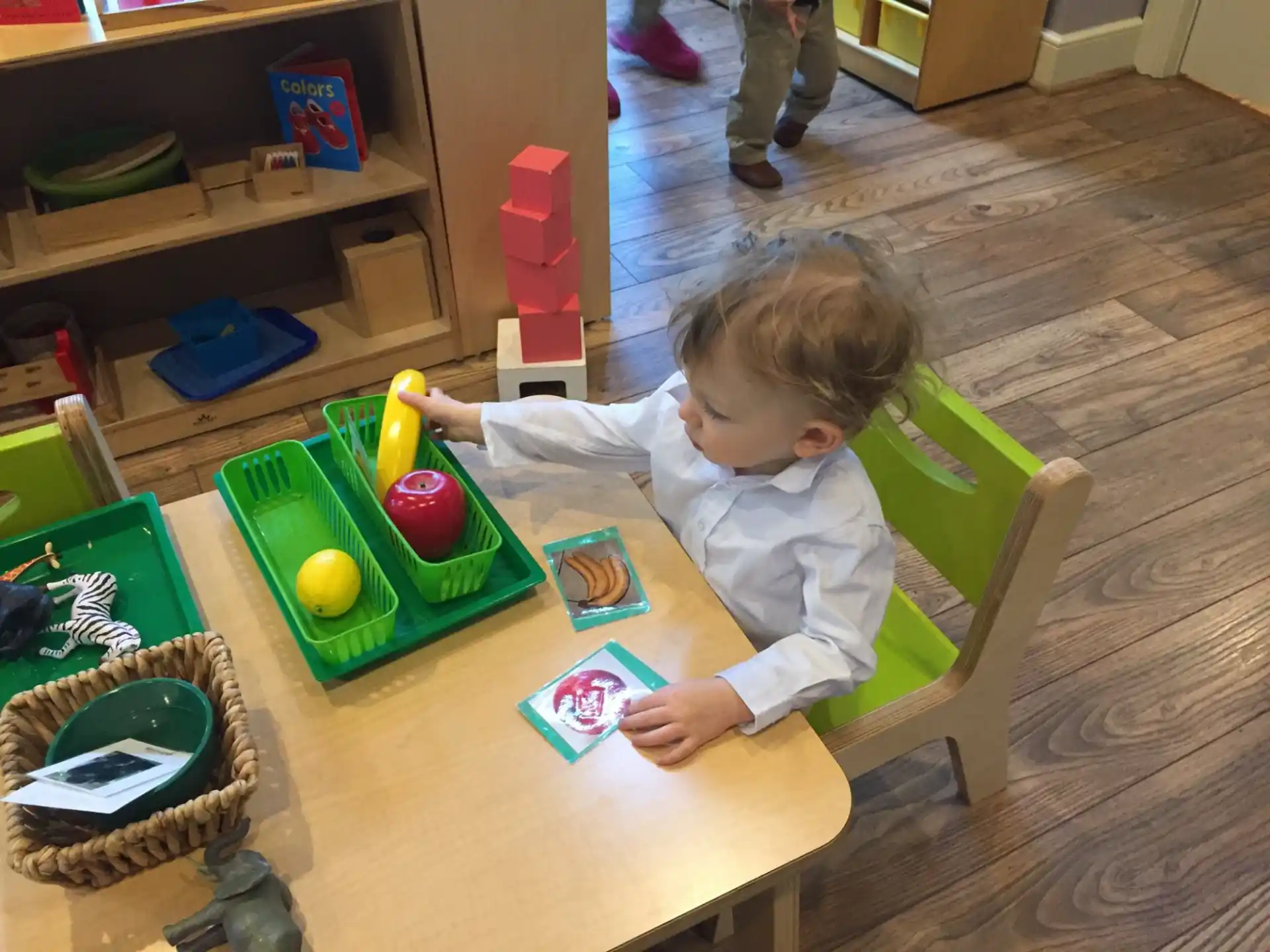 a child playing with toys