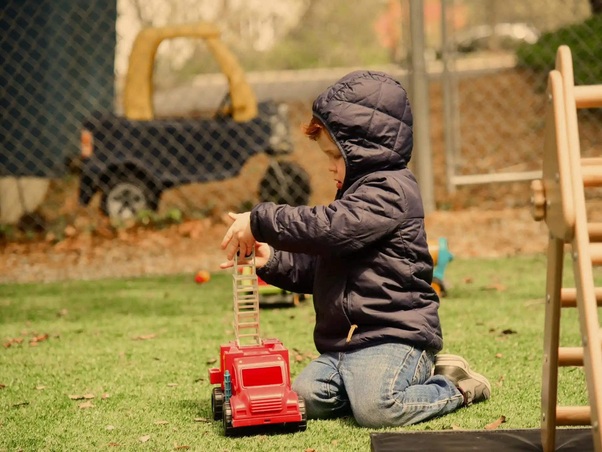 a child playing with a toy