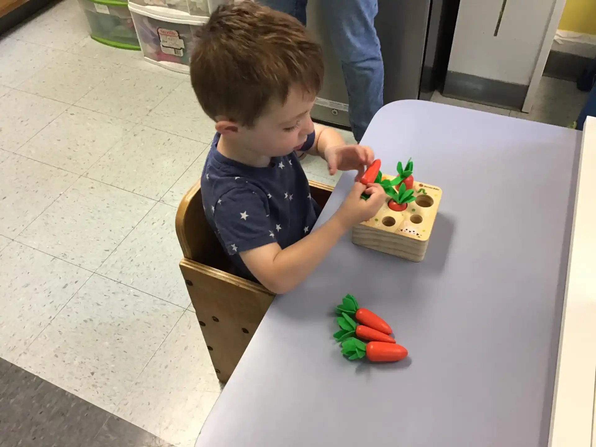 a child playing with toys