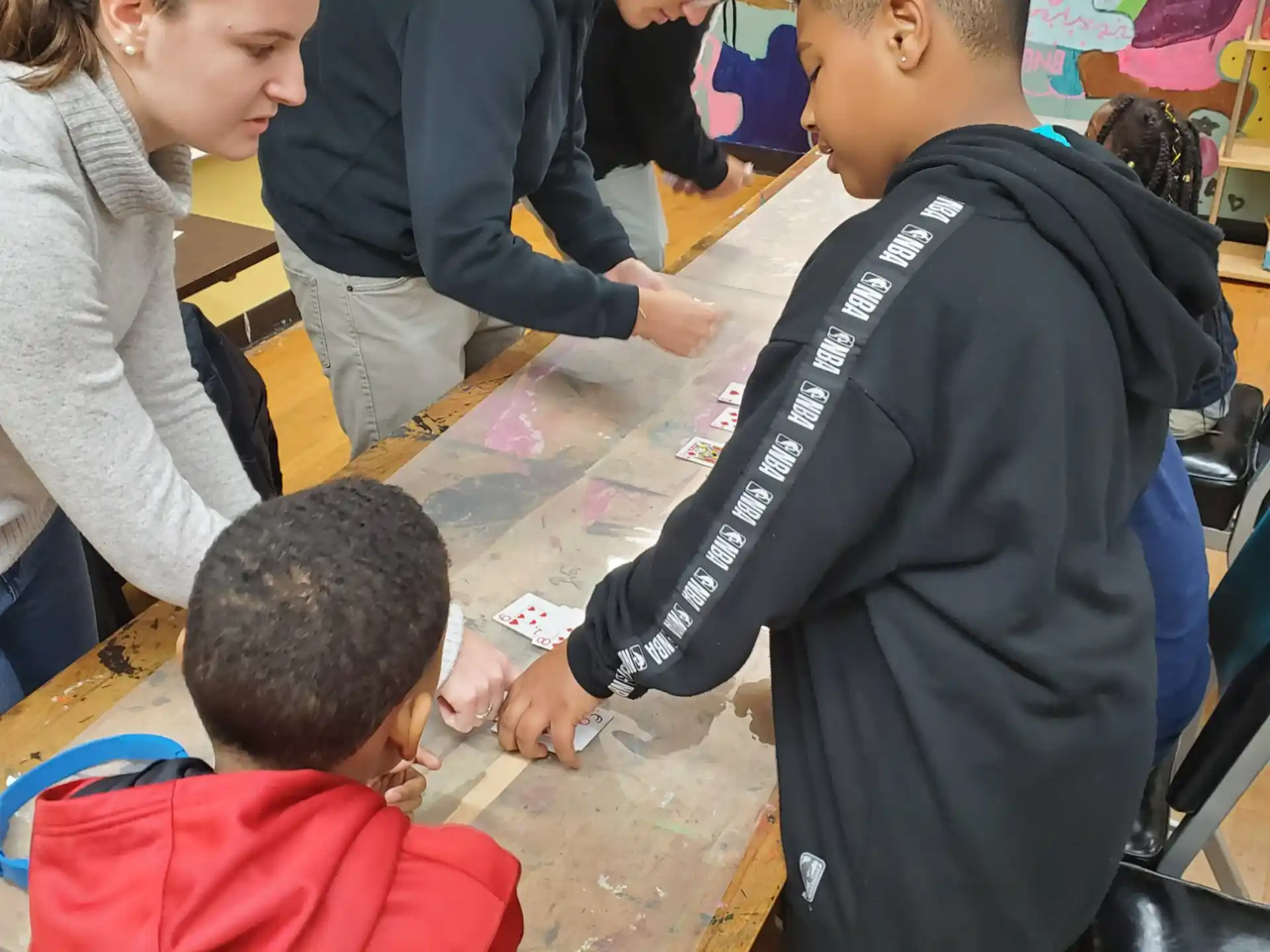 a group of people working on a project