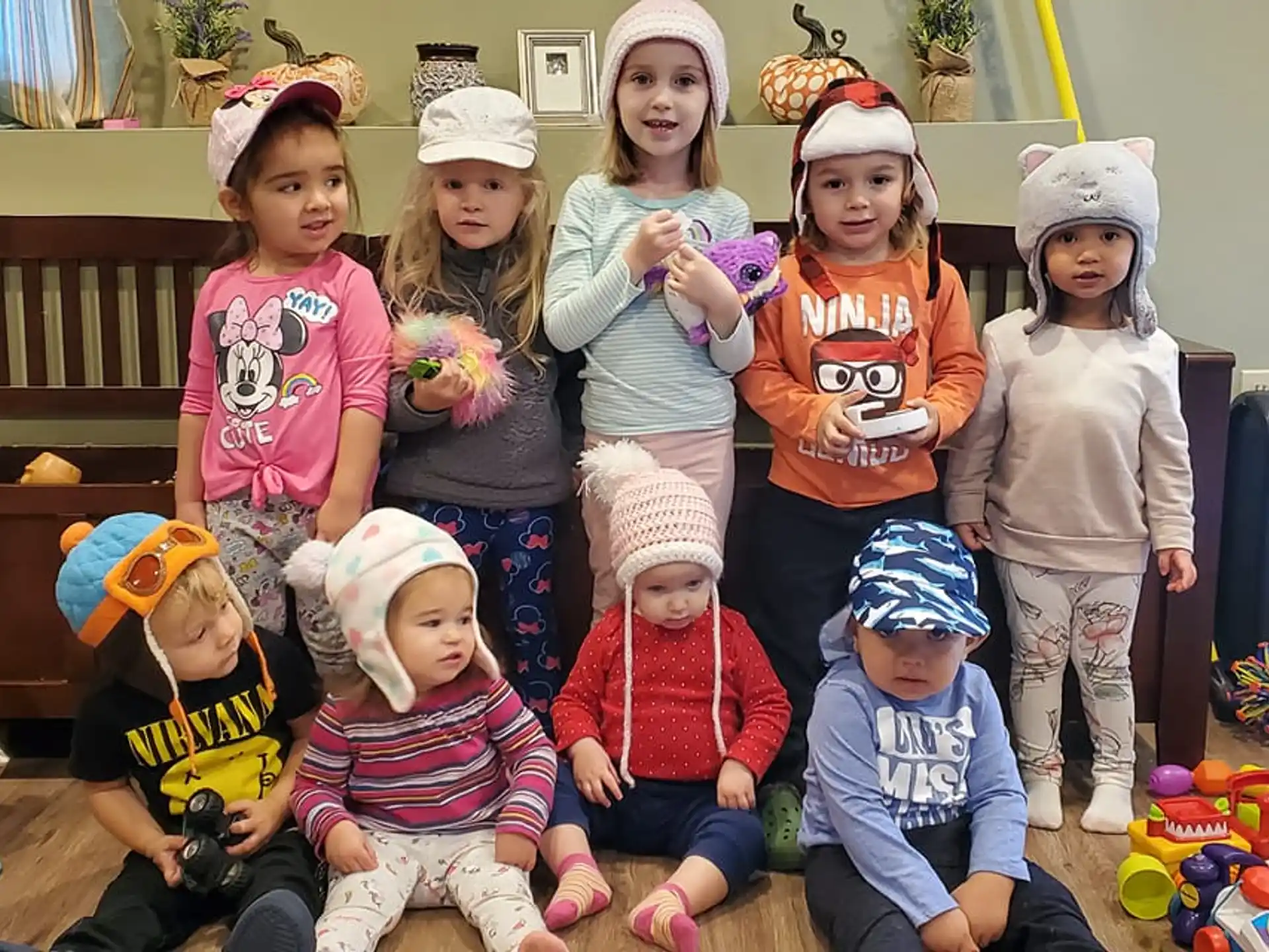 a group of children posing for a photo