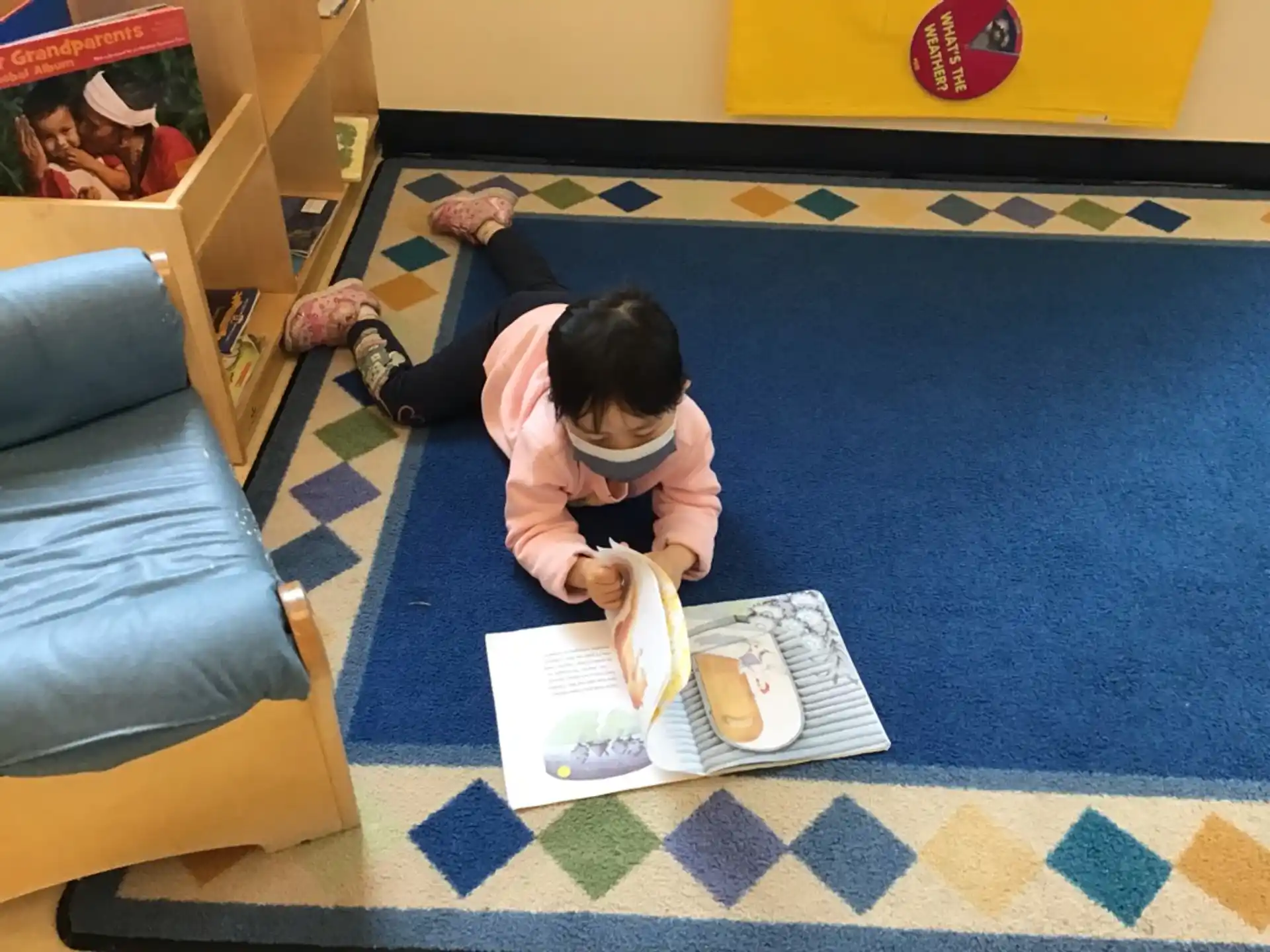 a child reading a book